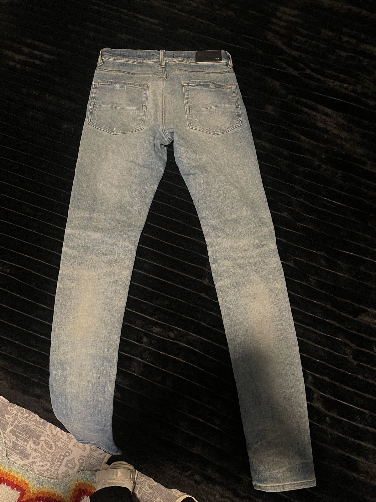 Amiri Amiri Blue Distressed Skinny Jeans Size 31" - 2 Thumbnail