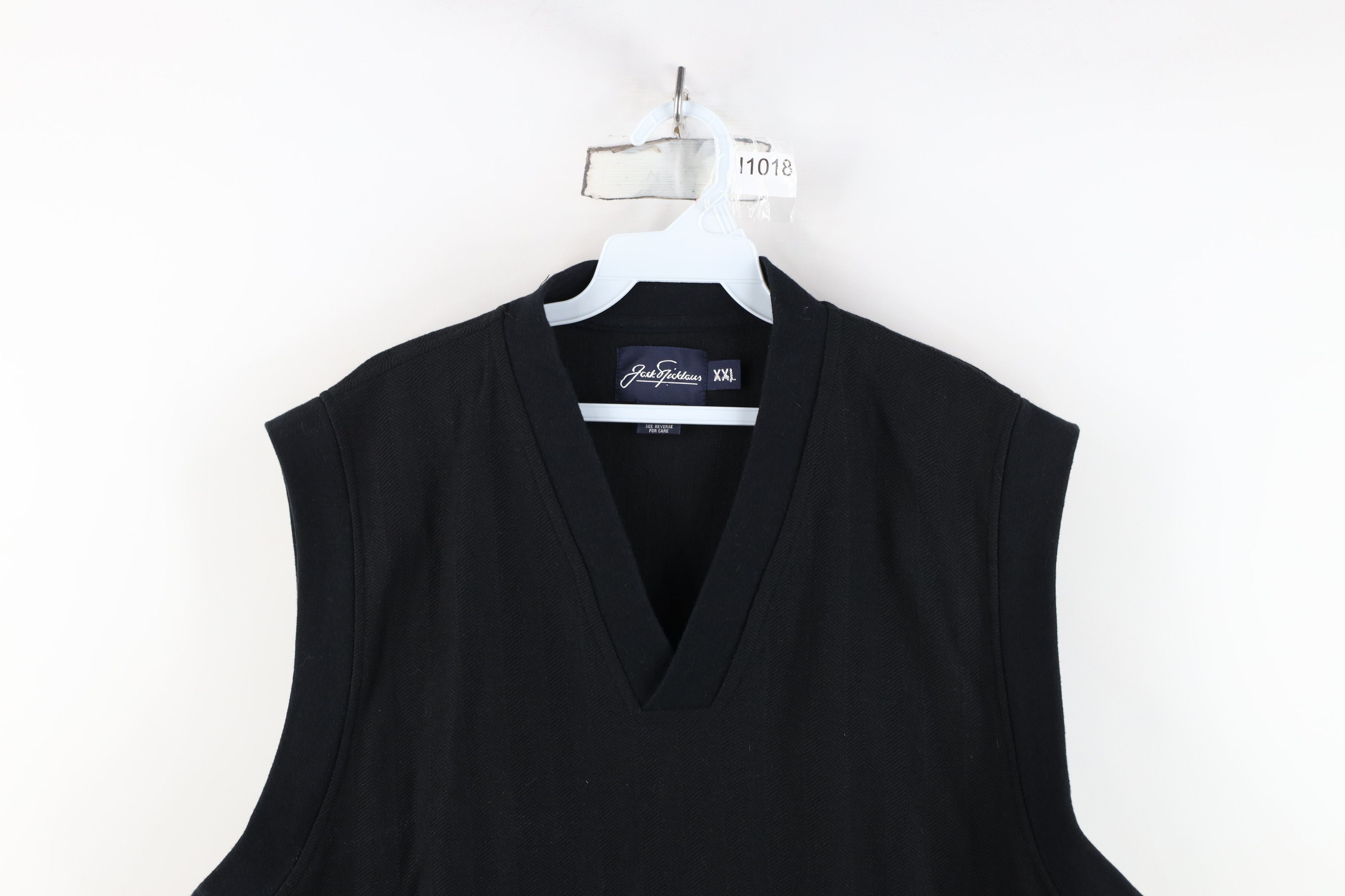 Vintage Vintage 90s Streetwear V-Neck Golf Sweater Vest Black Size XXL / US 16-18 / IT 52-54 - 2 Thumbnail