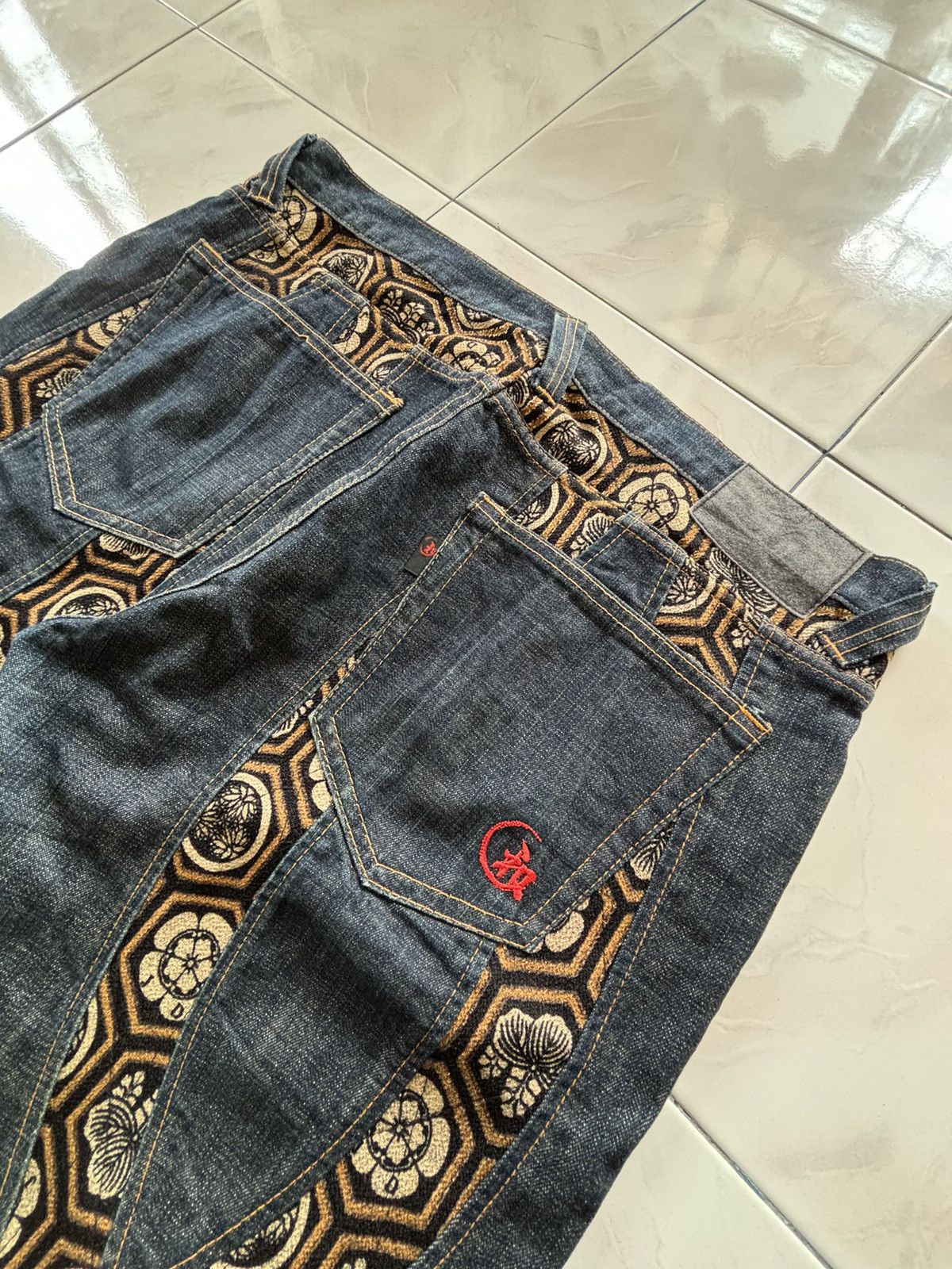 Japan Blue Juvenile Delinquent X Japan Blue Panelling Indigo Dyed Jeans Size US 38 / EU 54 - 7 Thumbnail