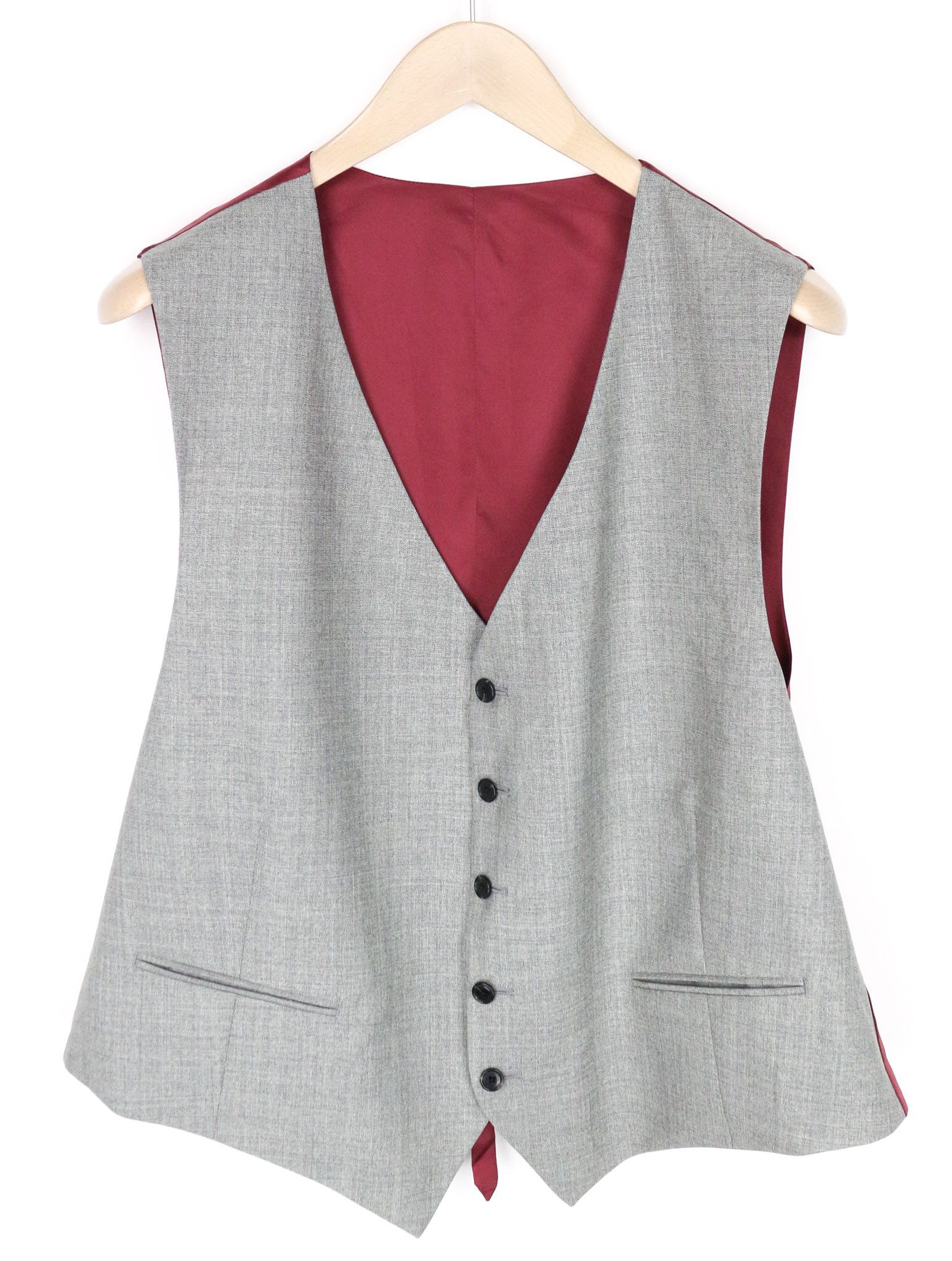 Suitsupply LA SPALLA UK50S Wool Grey 3 Piece Suit 73306 Size 50S - 3 Thumbnail