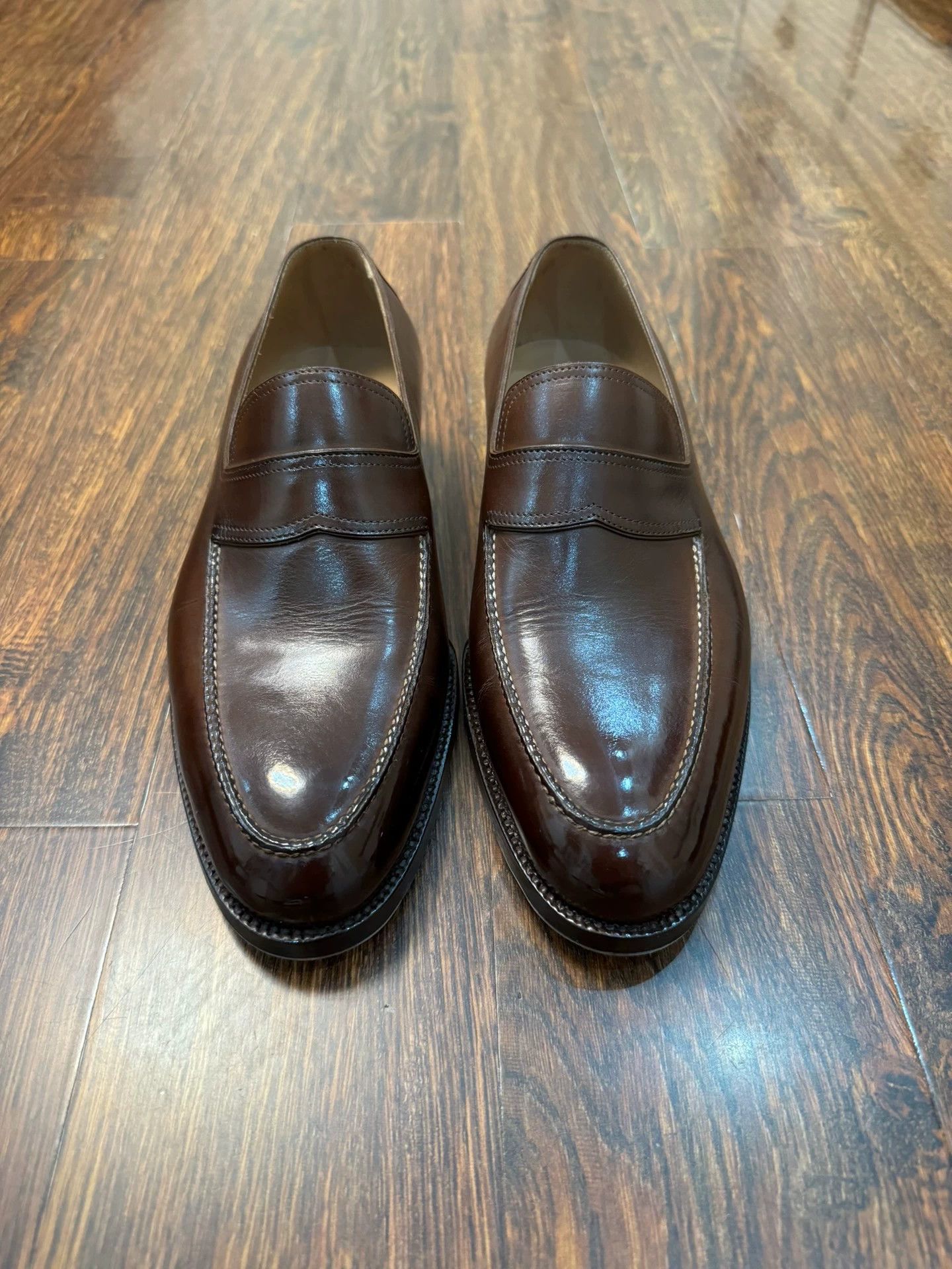 Other SaintCrispin's Men's Mid Brown U-tip Loafer UK6F Worn Once Size US 6.5 / EU 39-40 - 2 Thumbnail