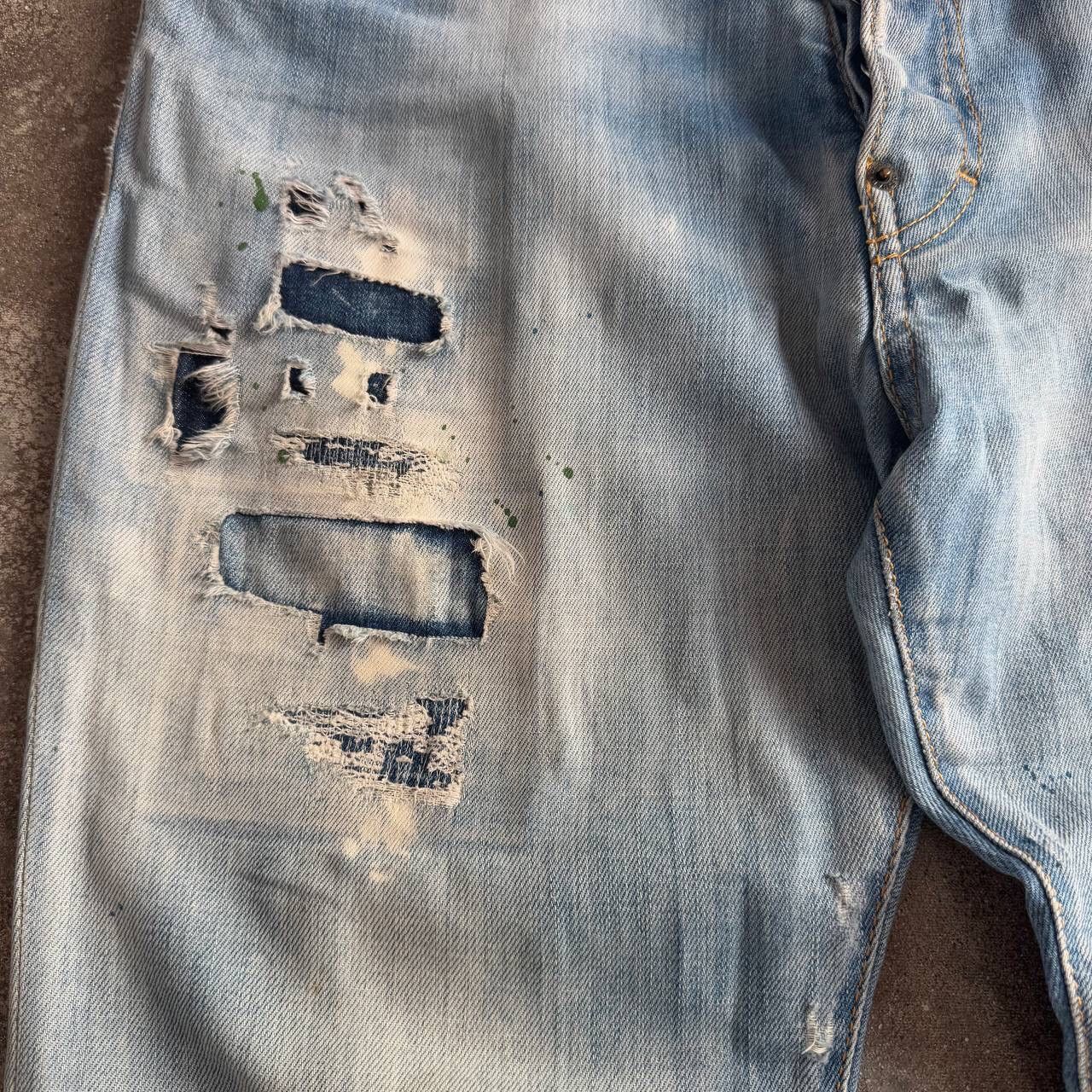 Dsquared2 × Vintage Dsquared2 Amazing Distressed Jeans Size 32" / US 10 / IT 46 - 7 Thumbnail
