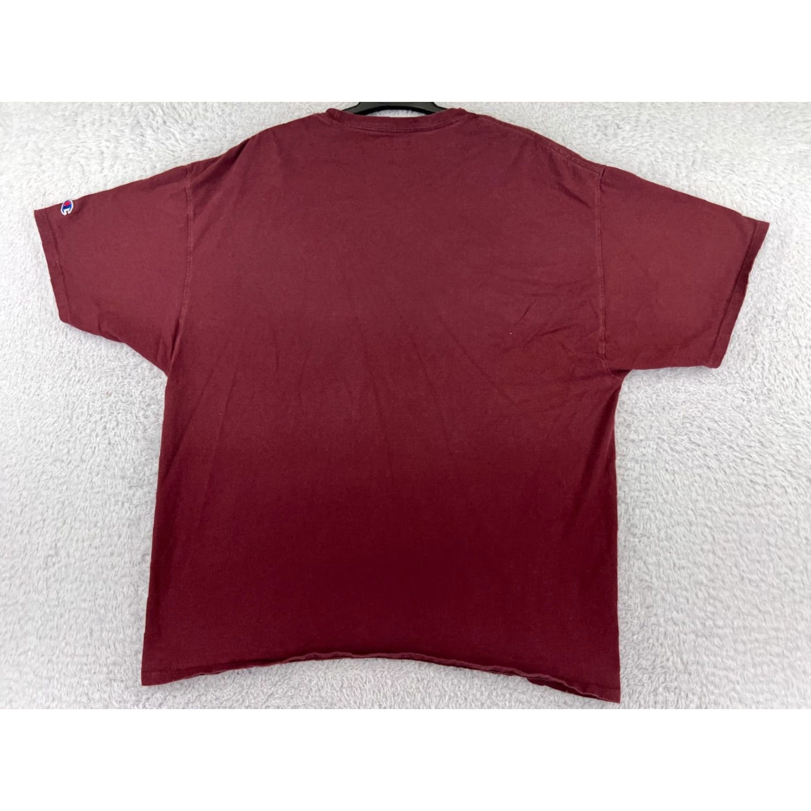 Champion Champion Shirt XL Mens Red Cotton Short Sleeve Crew Embroidered Logo Jersey All Seasons Sports 90s Inspired Size US XL / EU 56 / 4 - 2 Thumbnail