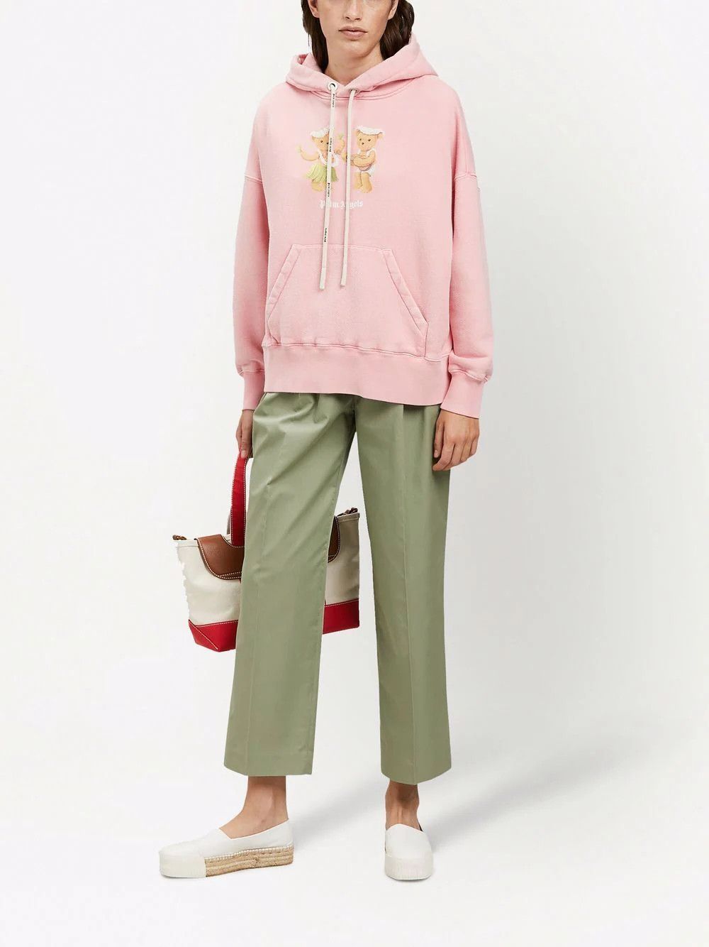Palm Angels Pink Dancing Bears Logo Oversized Hoodie Size L / US 10 / IT 46 - 3 Thumbnail