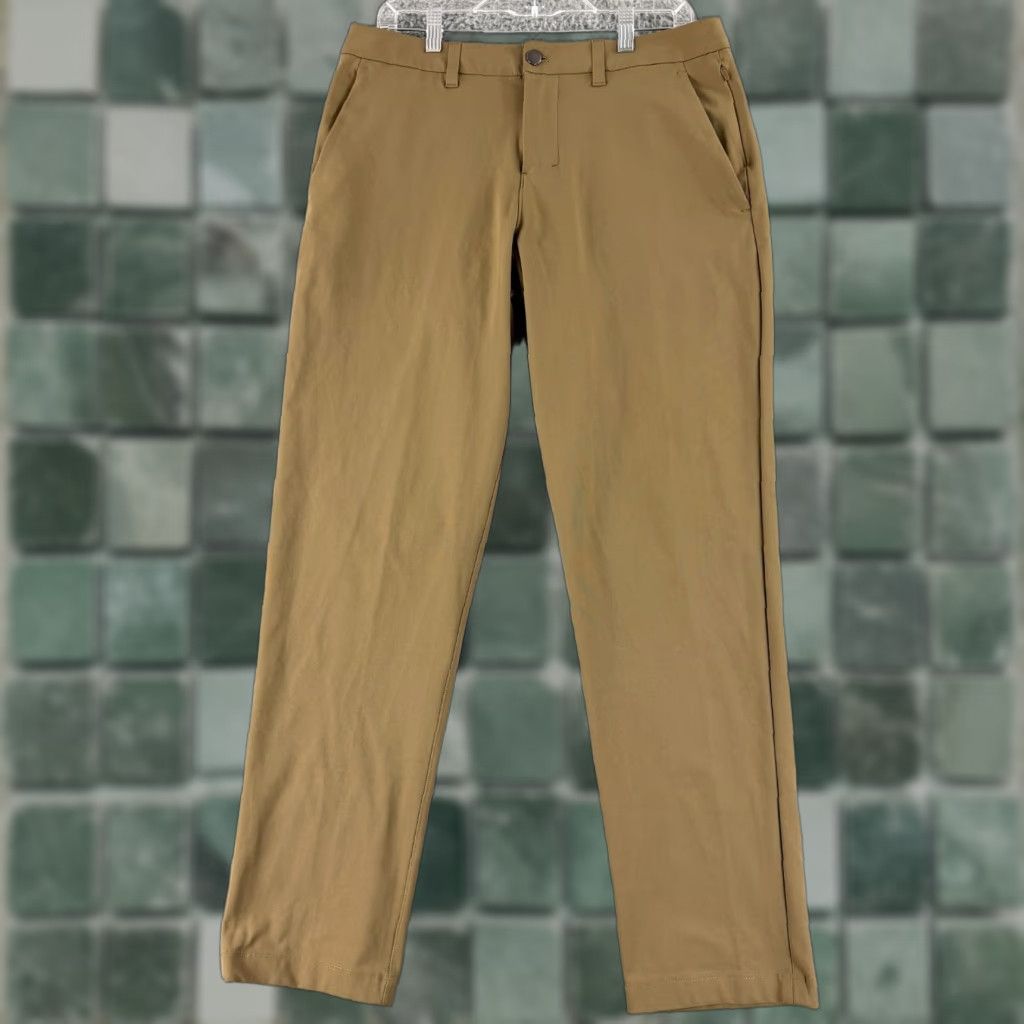 Lululemon Lululemon ABC Pant Mens Size 32 Brown Classic Fit 5 Pocket Straight Leg Stretch Pants Casual City Mens Size US 32 / EU 48 - 1 Thumbnail