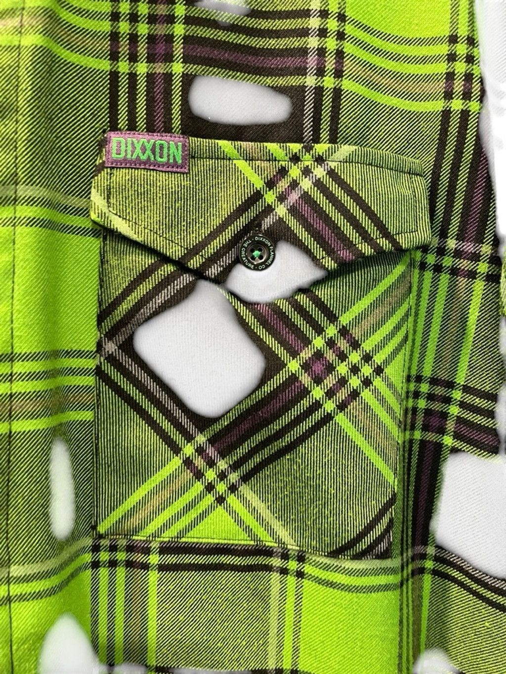 Dixxon Dixxon Flannel The Creature Ltd Ed Plaid Green Shirt Size L Size US L / EU 52-54 / 3 - 3 Thumbnail