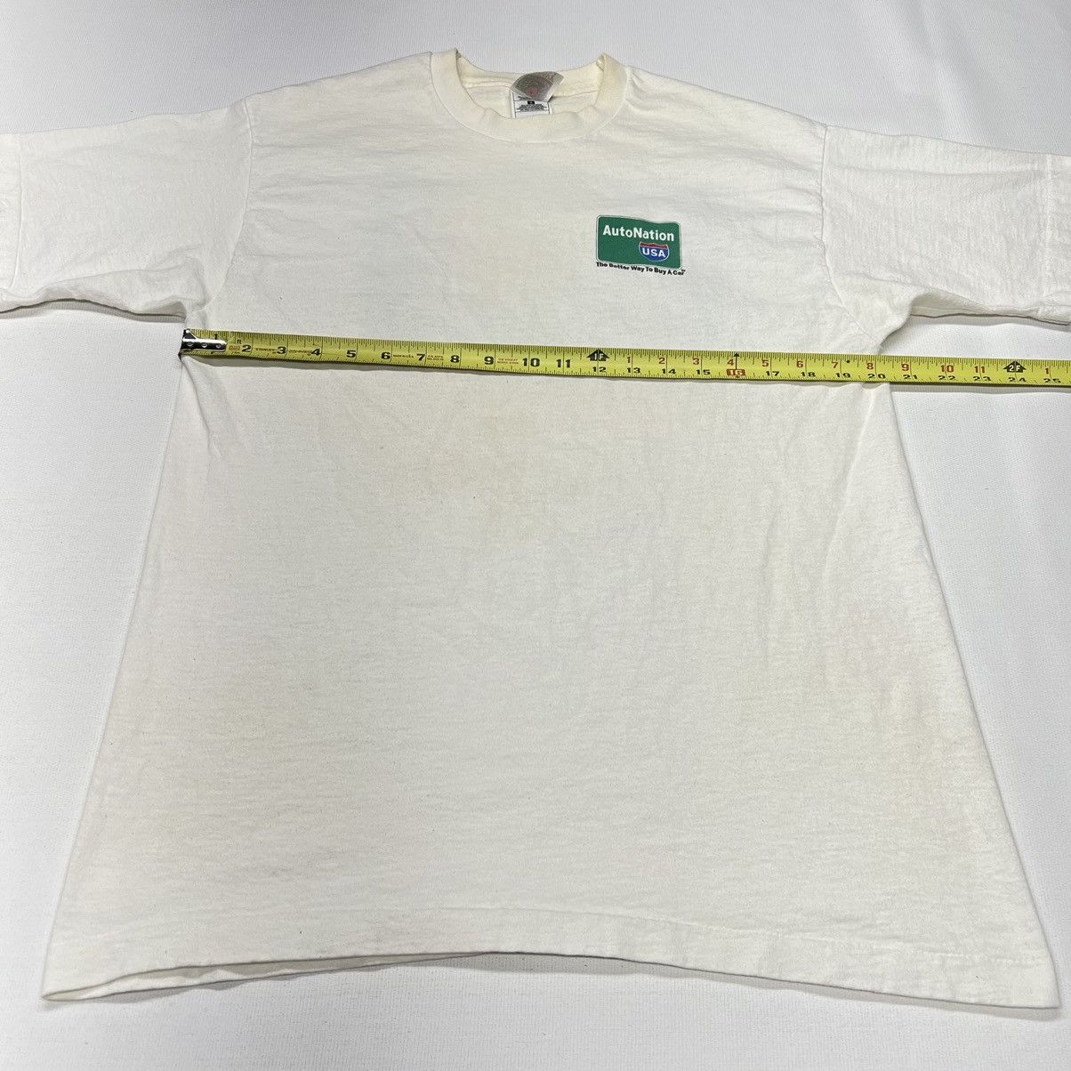 Fruit Of The Loom × Vintage VTG Auto Nation Tee Shirt White Single Stitch Heavy Cars Size US L / EU 52-54 / 3 - 17 Thumbnail
