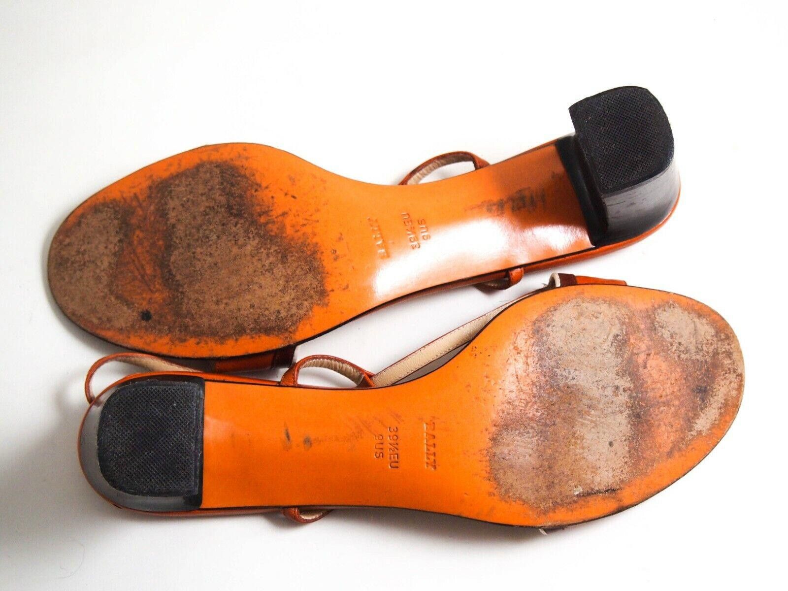 Bally Bally Mid Heel Sandals Orange Leather US 9 EU 39.5 Size US 9 / IT 39 - 7 Thumbnail