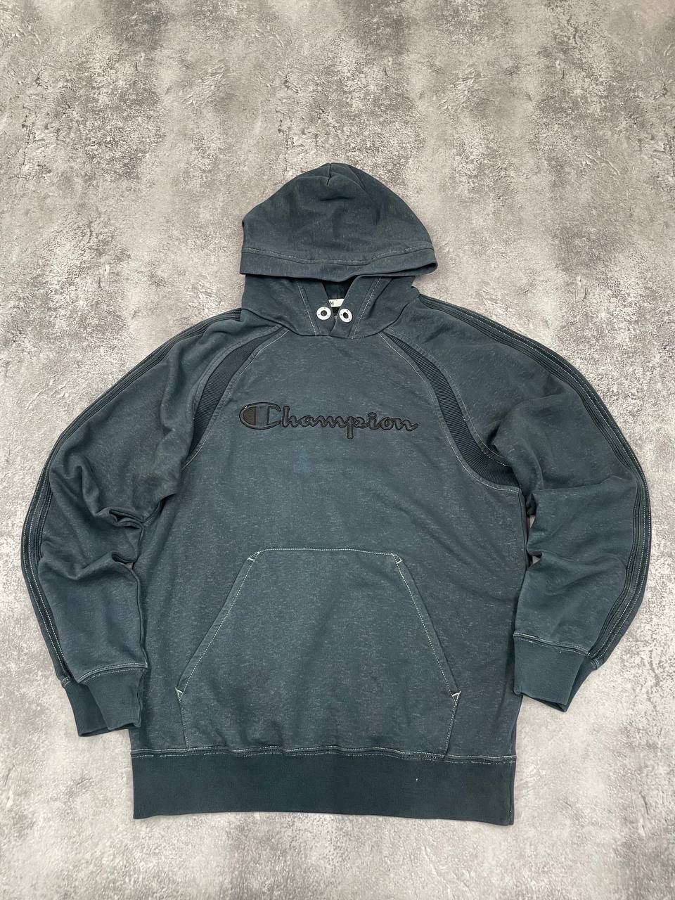 Champion Champion Vintage Men Cotton Hoodie Pullover Dark Grey Size US M / EU 48-50 / 2 - 1 Thumbnail