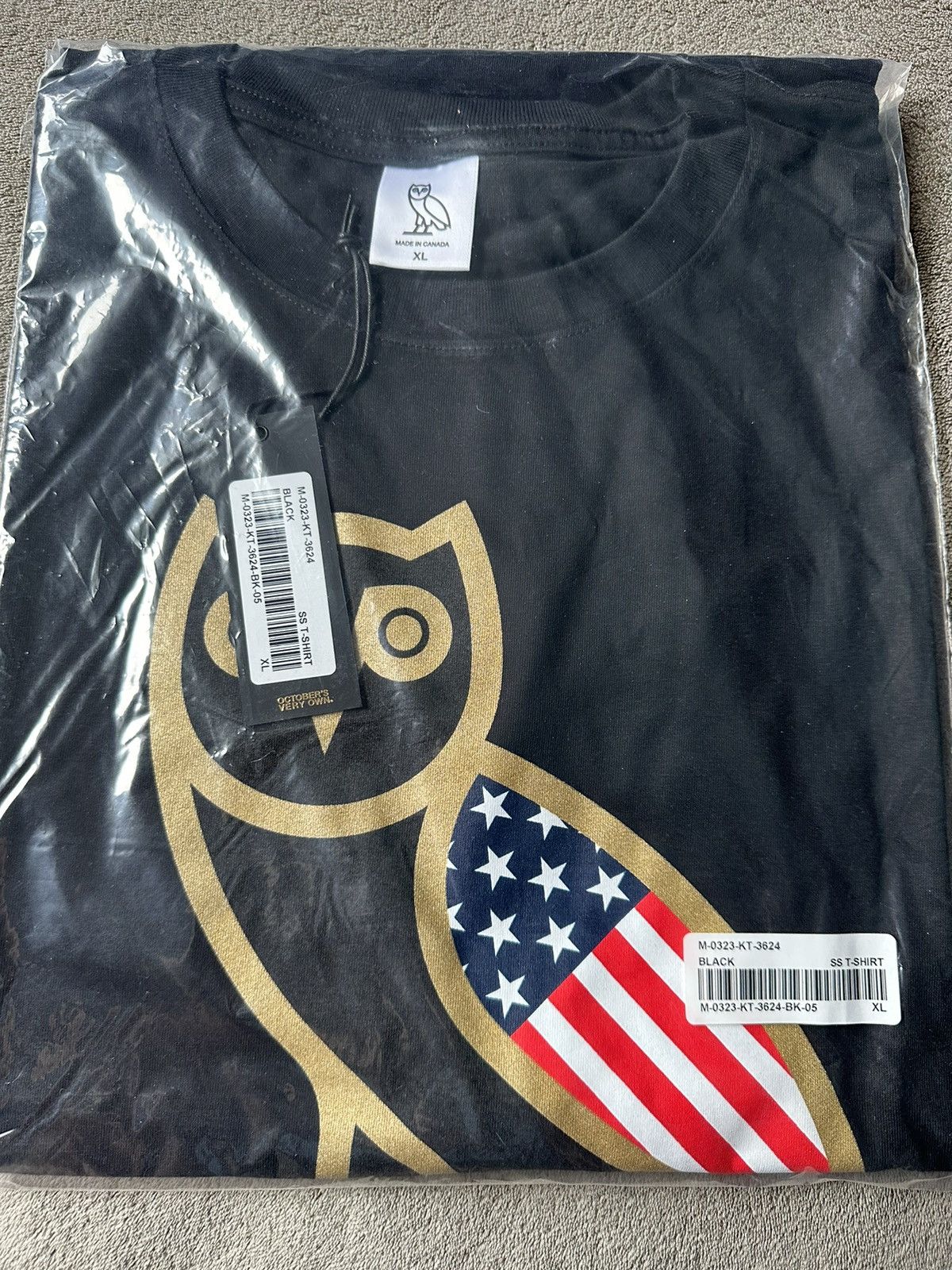 Drake × October's Very Own OVO USA AMERICAN FLAG OG OWL T-SHIRT TEE BRAND NEW with tags Size US XL / EU 56 / 4 - 1 Thumbnail