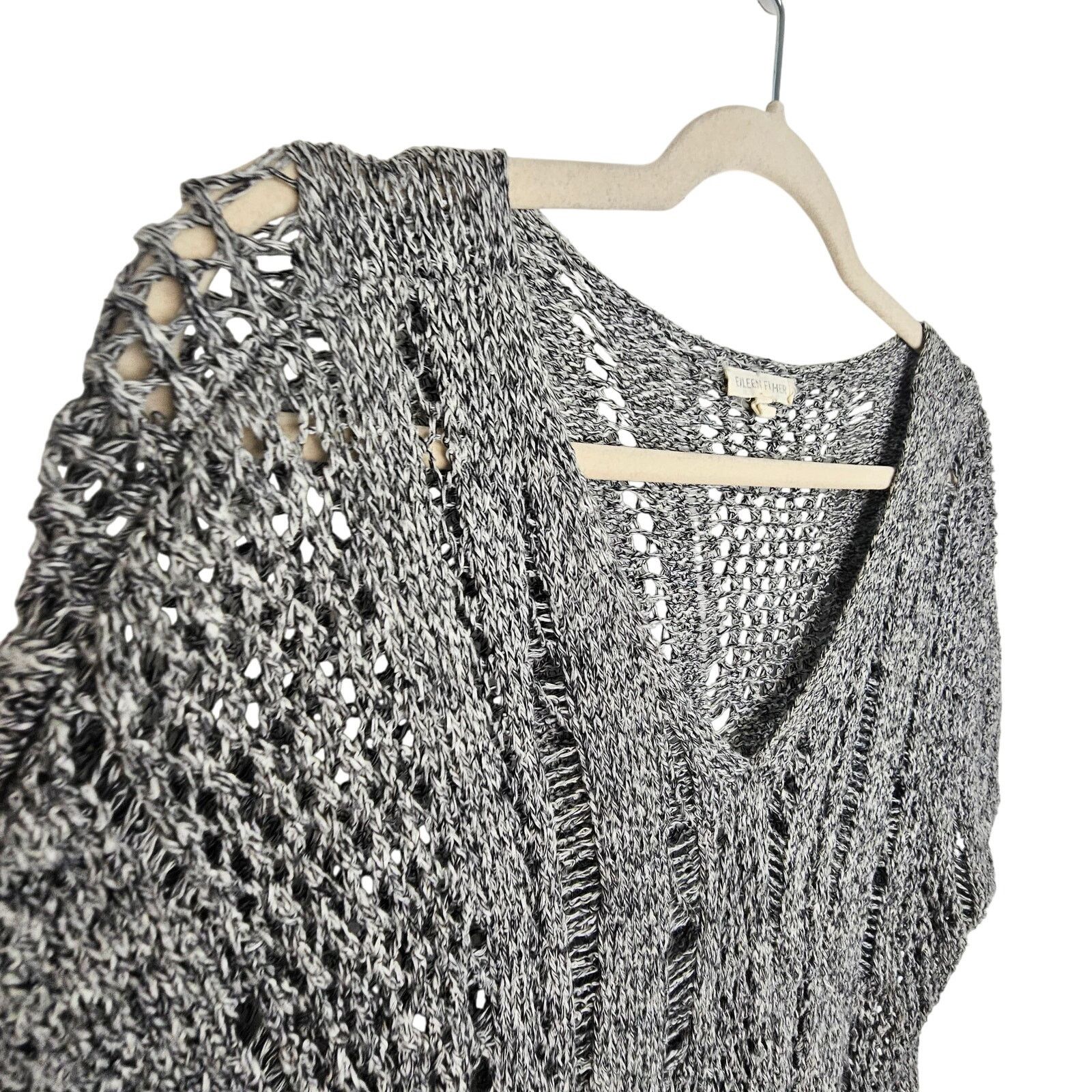 Eileen Fisher Eileen Fisher Womens Open Knit Sweater Sz S Coastal Grandma Size S / US 4 / IT 40 - 5 Thumbnail