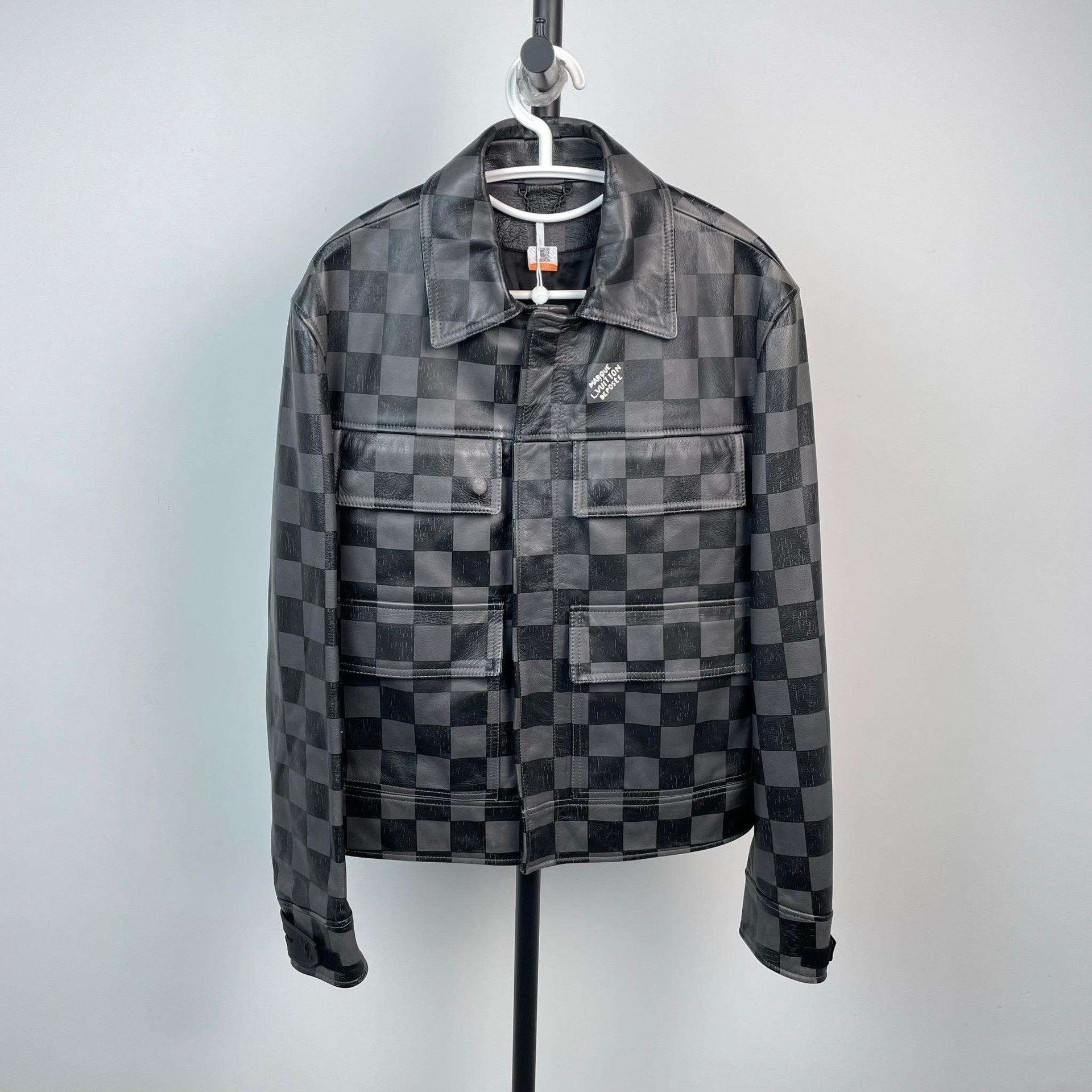 Louis Vuitton Louis Vuitton Checkered Leather Jacket Size US S / EU 44-46 / 1 - 1 Thumbnail