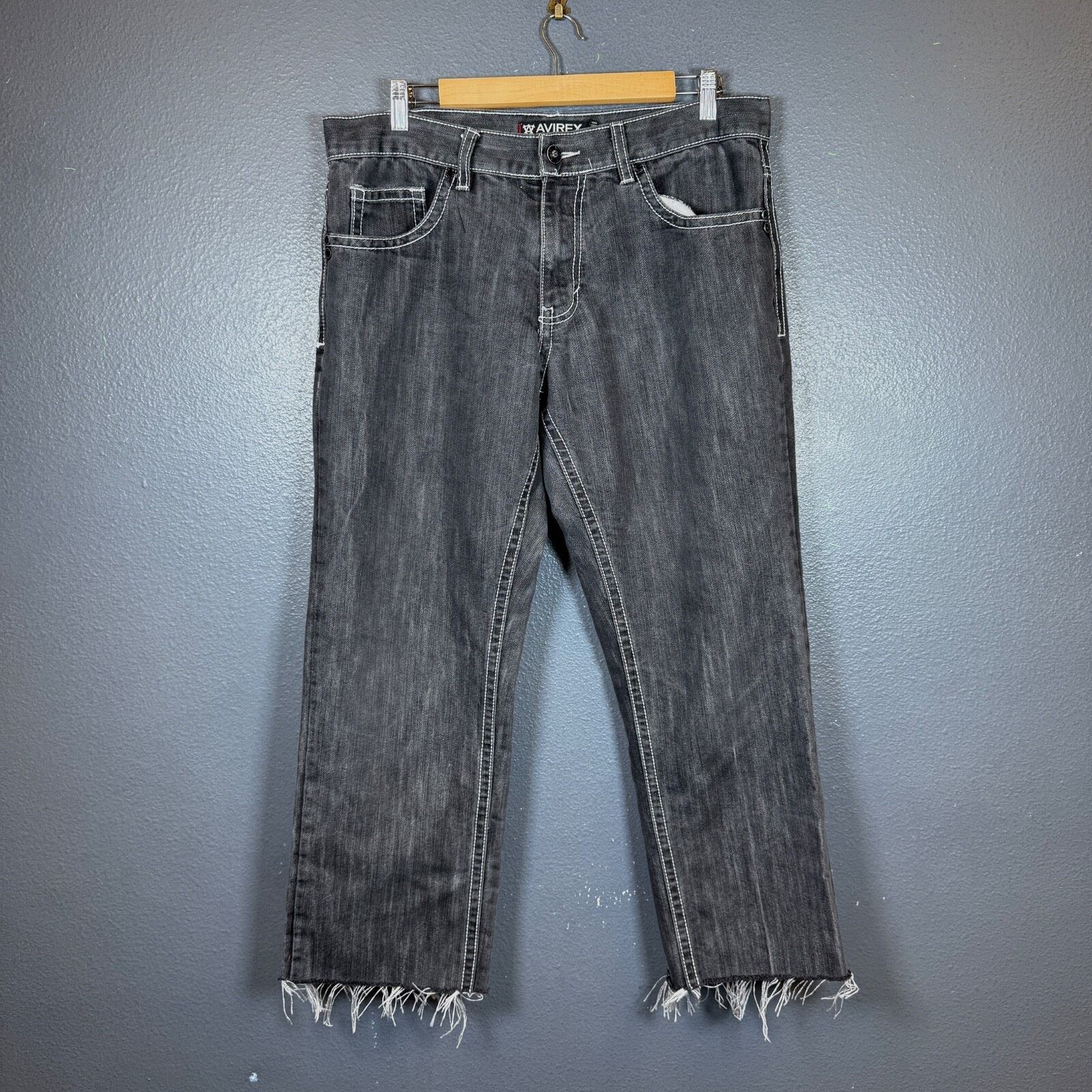 Avirex Avirex 36/34 men’s dark grey Y2K baggy vintage denim jeans Size US 36 / EU 52 - 5 Thumbnail