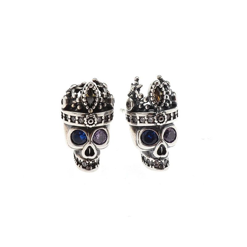 Jewelry × Vintage Gothic Skull Crown Earrings Size ONE SIZE - 4 Thumbnail