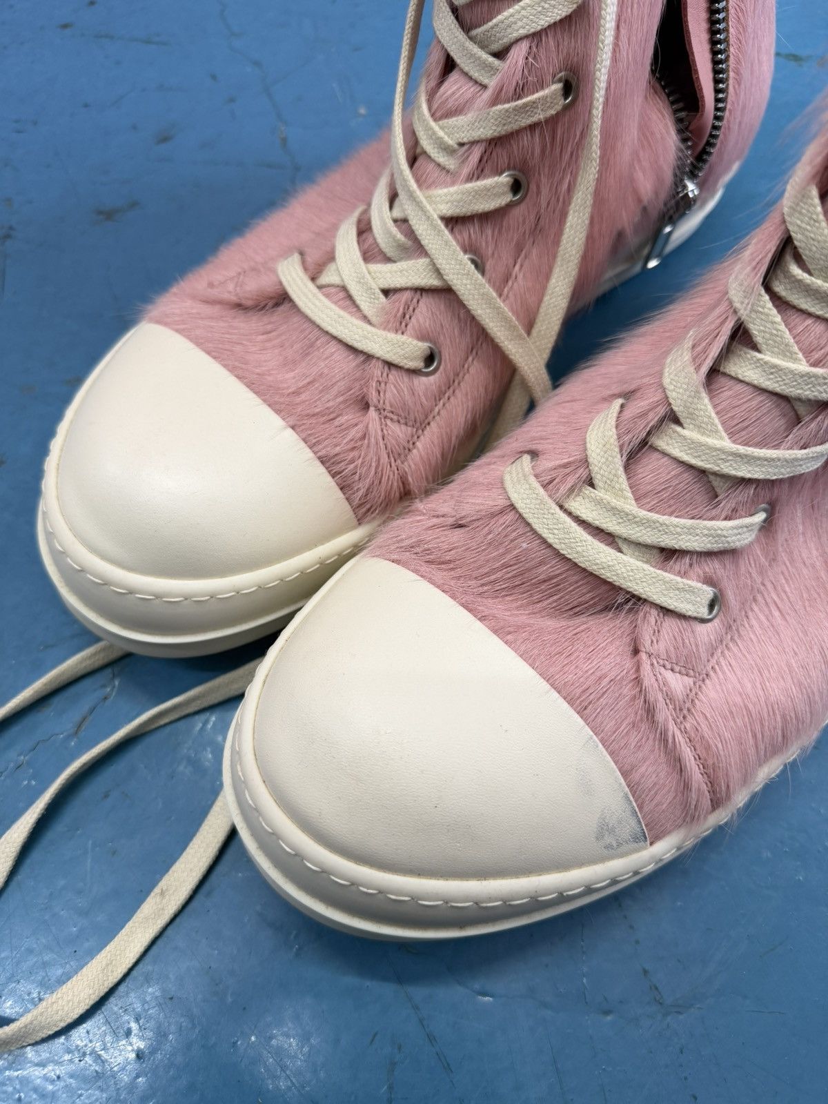 Rick Owens RICK OWENS PINK FUR RAMONES Size US 13 / EU 46 - 5 Thumbnail
