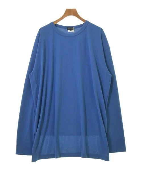 Comme des Garcons Homme Plus T-Shirts Long Sleeve Crew Neck Plain Polyester Blue Size US L / EU 52-54 / 3 - 1 Thumbnail