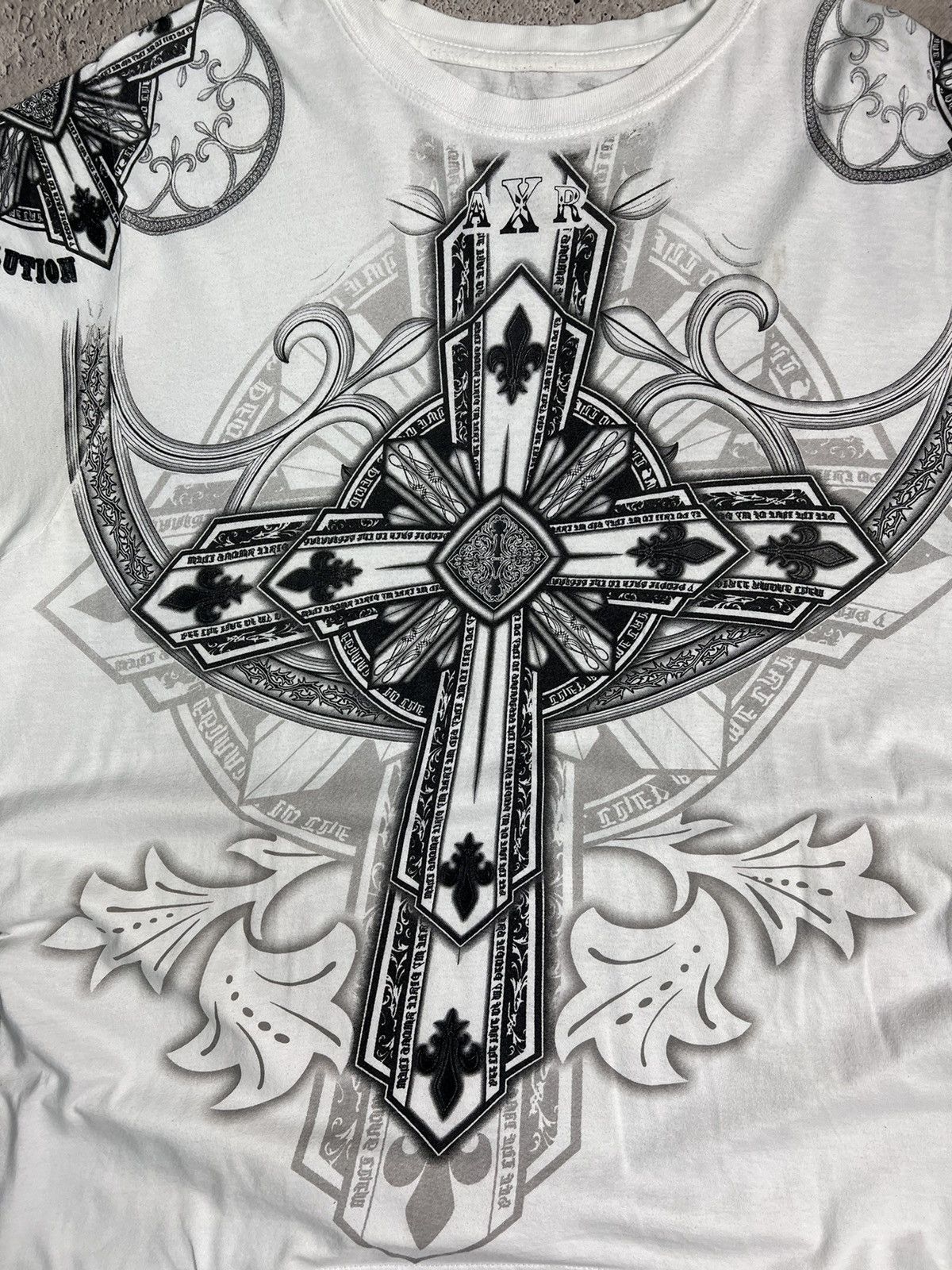 Affliction × Vintage Vintage Gray Affliction Y2K Cyber Jessie Pinkman T Shirt Size US XL / EU 56 / 4 - 8 Thumbnail