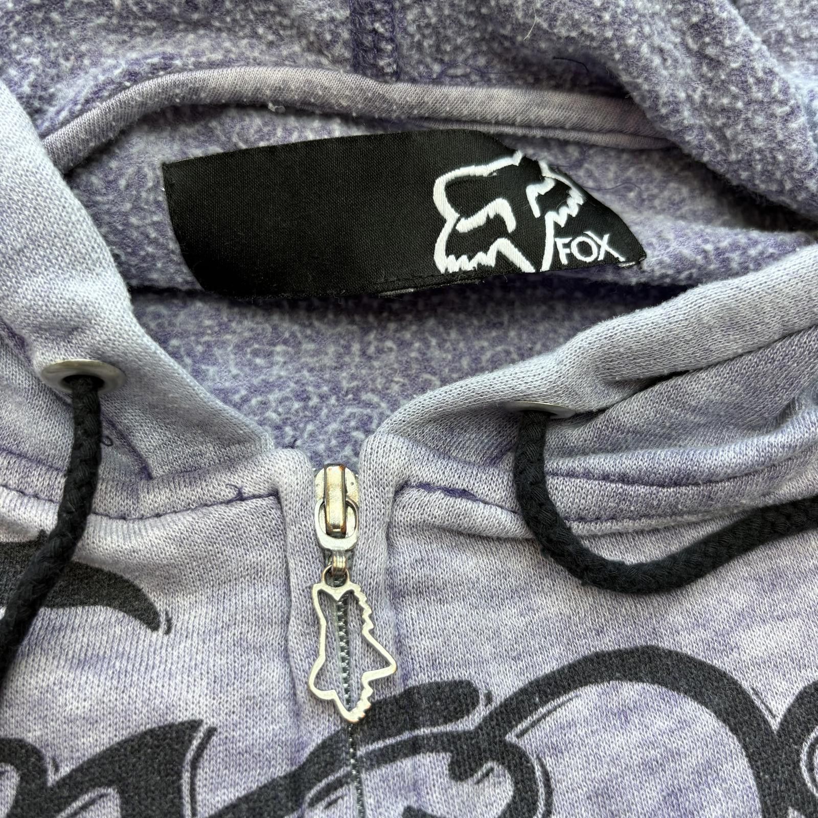 Fox Racing Vintage Y2K Fox Racing Motocross Grunge Full Zip Hoodie Size S / US 4 / IT 40 - 4 Thumbnail