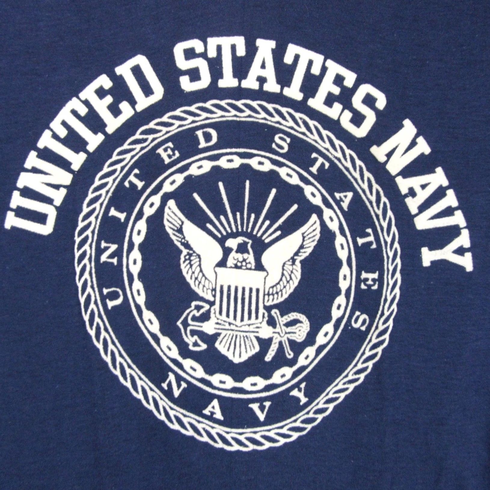 Vintage VINTAGE United States Navy T-Shirt XS Men Blue 80s 90s Paper Thin Artex Crew Neck Short Sleeve Deadstock Unisex Flock Print Size US XS / EU 42 / 0 - 5 Thumbnail