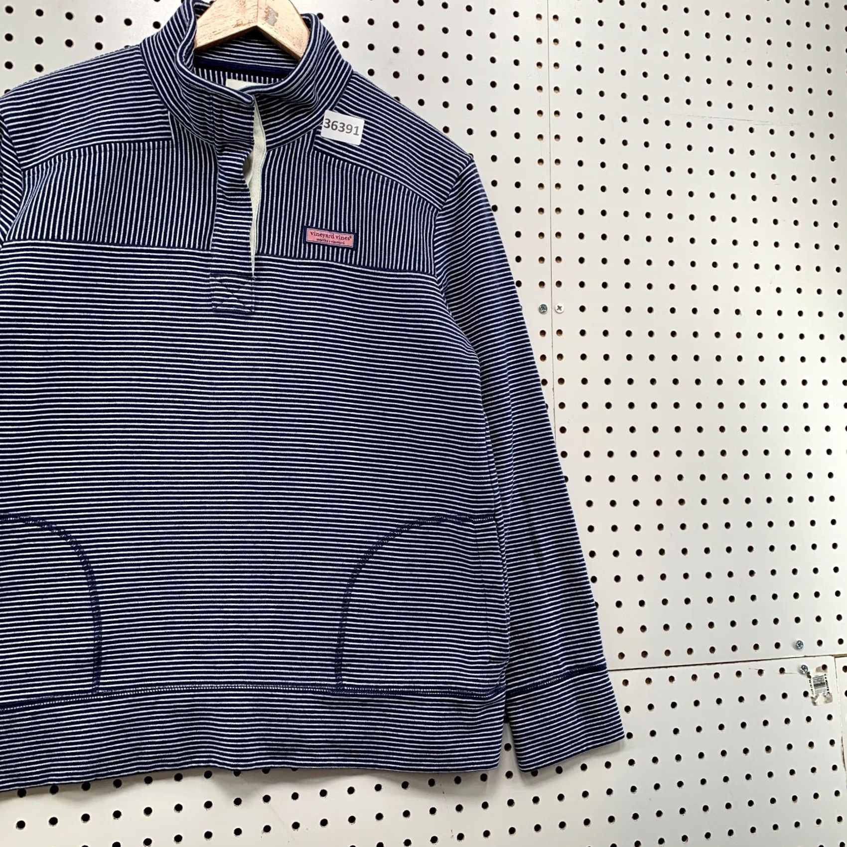 Vineyard Vines Vineyard Vines Sweater Womens Medium Blue White Striped 1/4 Button Size M / US 6-8 / IT 42-44 - 3 Thumbnail