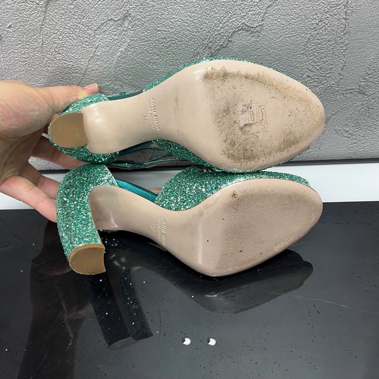 Miu Miu MIUMIU Sequin Heels 37 98 New Size US 6 / IT 36 - 6 Thumbnail