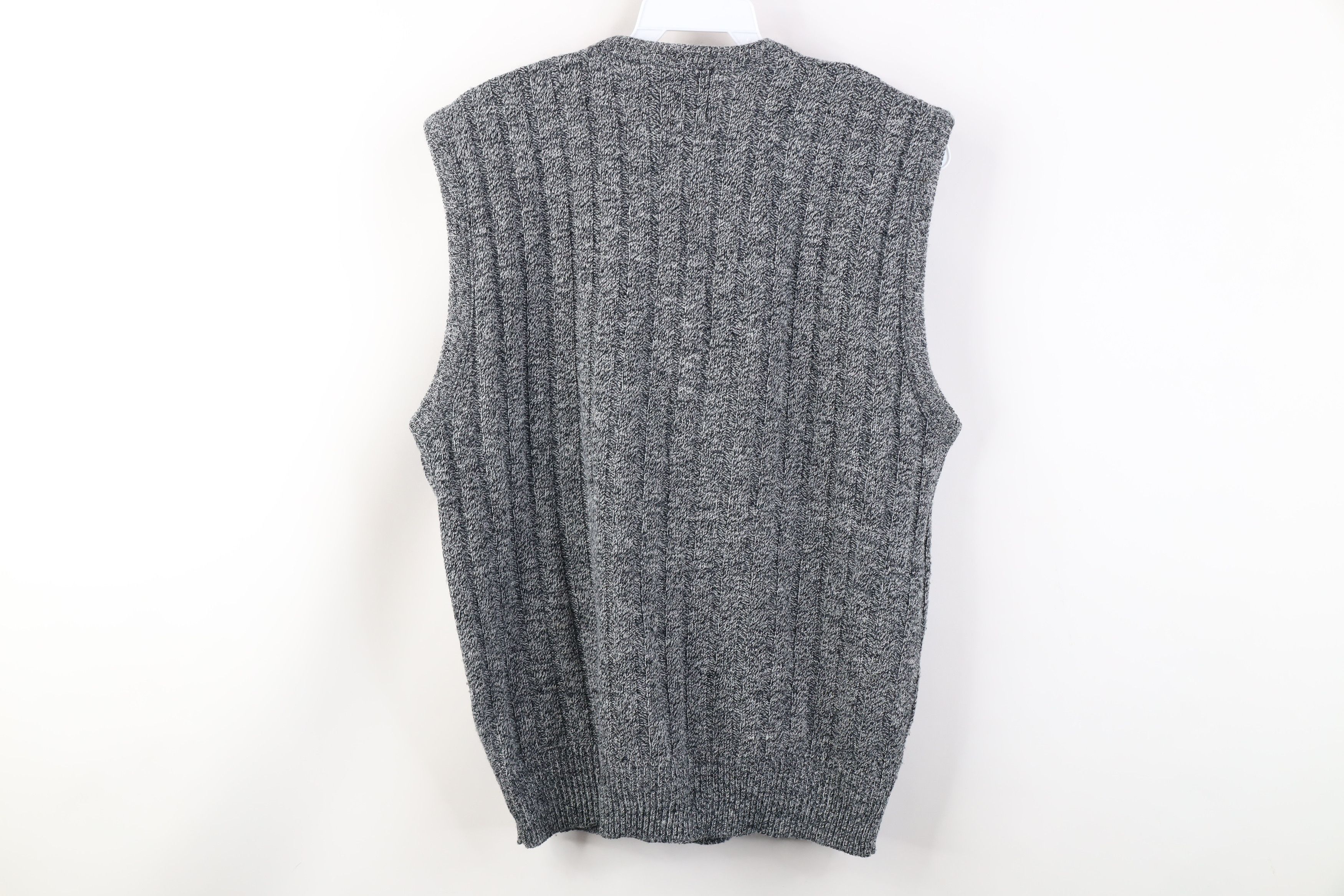 Vintage Vintage 70s Streetwear Ribbed Knit Sweater Vest Gray USA Size US M / EU 48-50 / 2 - 8 Thumbnail