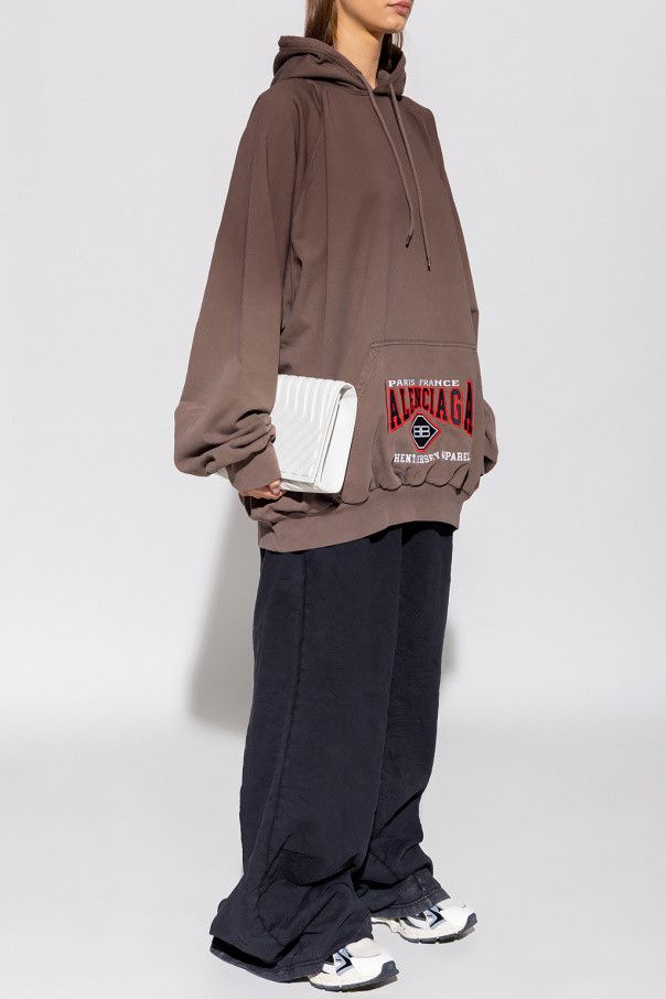 Balenciaga o1la1rc1a1124 B Authentic Oversized Hoodie in Taupe Size XS / US 0-2 / IT 36-38 - 2 Thumbnail