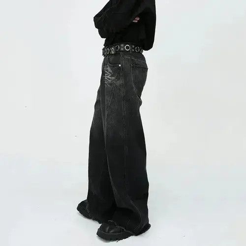Other Black Baggy Wide Leg Denim Jeans Size US 32 / EU 48 - 4 Thumbnail