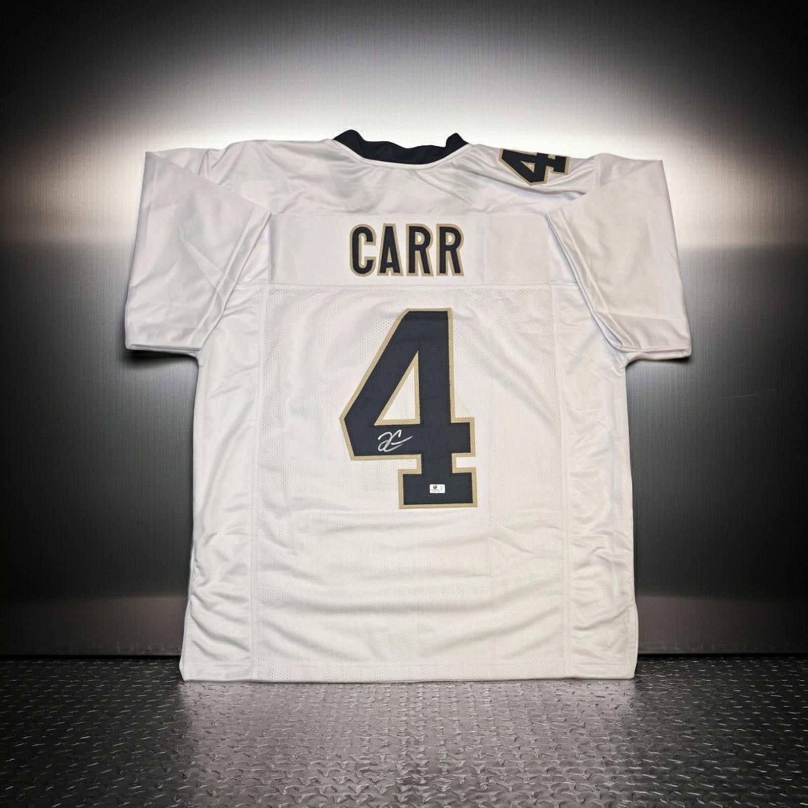 Other Derek Carr Saints signed White Football Jersey coa (XL) Size ONE SIZE - 1 Thumbnail