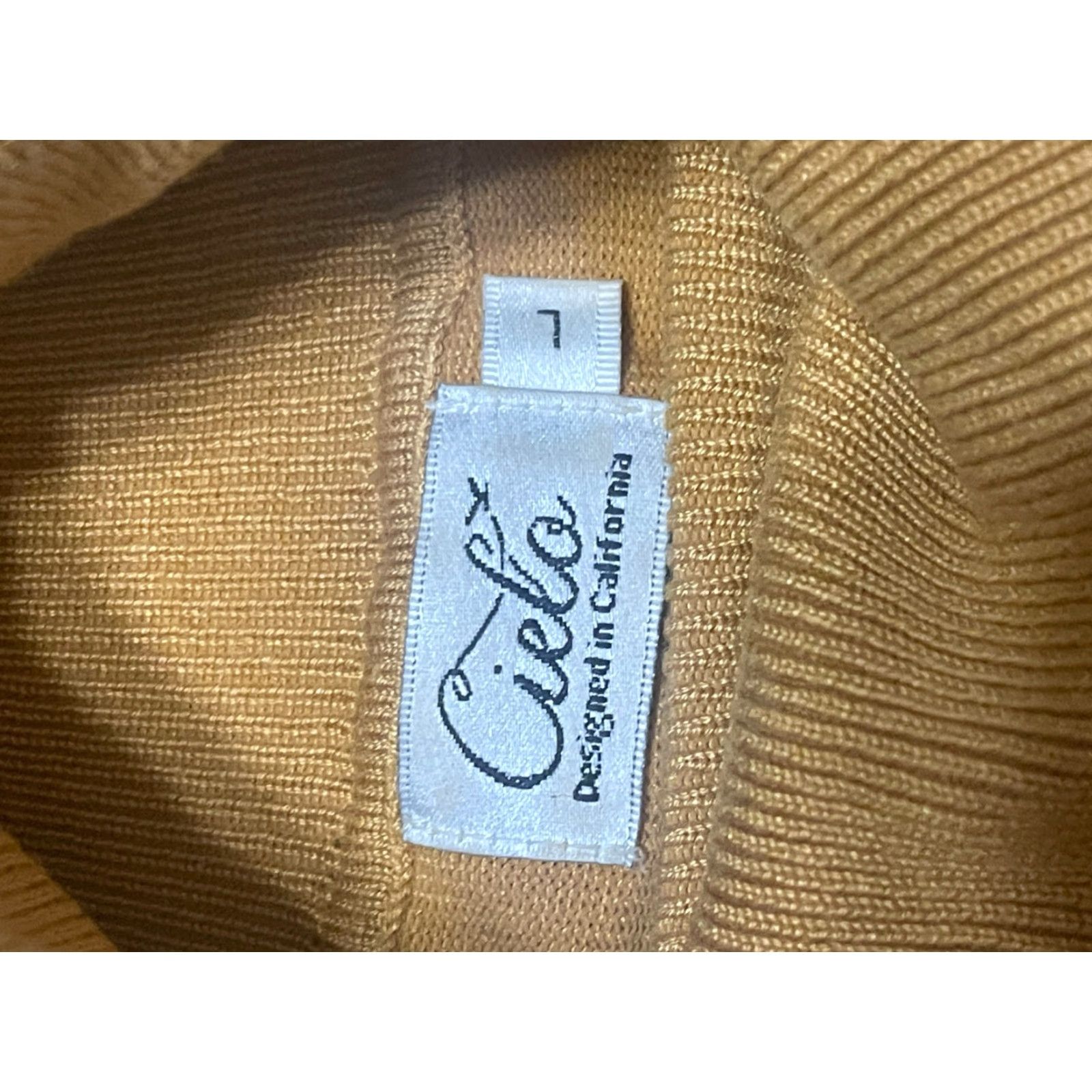 Vintage Cielo Shirt Women's Large Yellow Long Sleeve Turtle Neck Shirt Size L / US 10 / IT 46 - 5 Thumbnail