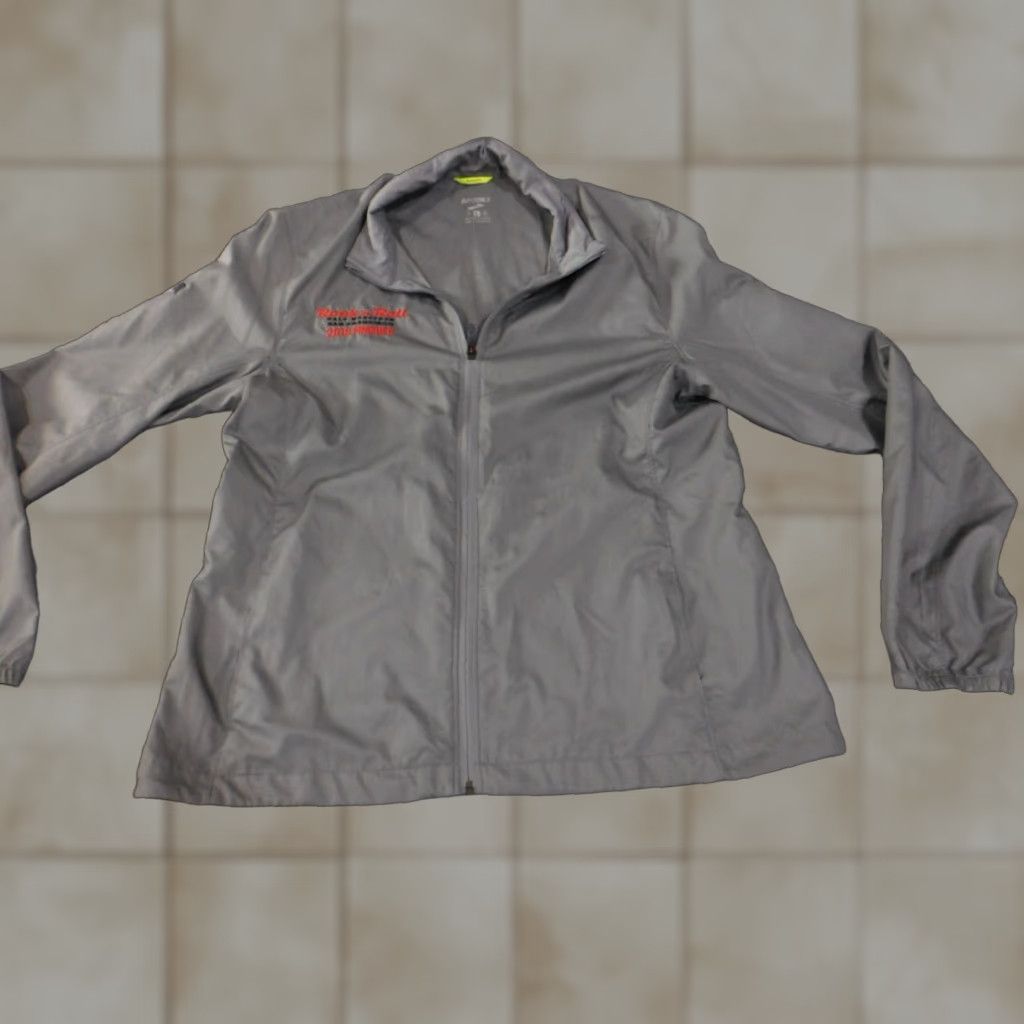 Brooks Brooks Women Jacket Windbreaker Rock L Gray Zip Mid-Length Size L / US 10 / IT 46 - 1 Thumbnail