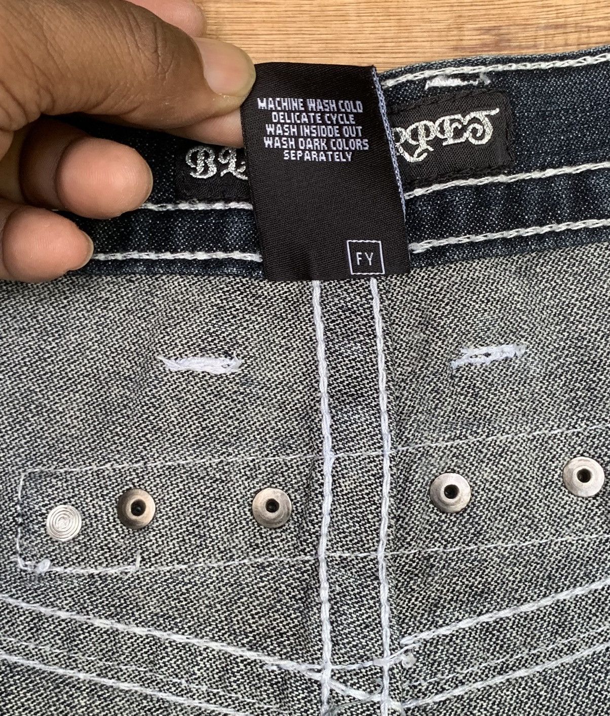 Other Black Carpet Baggy Denim Pants Size US 34 / EU 50 - 25 Thumbnail