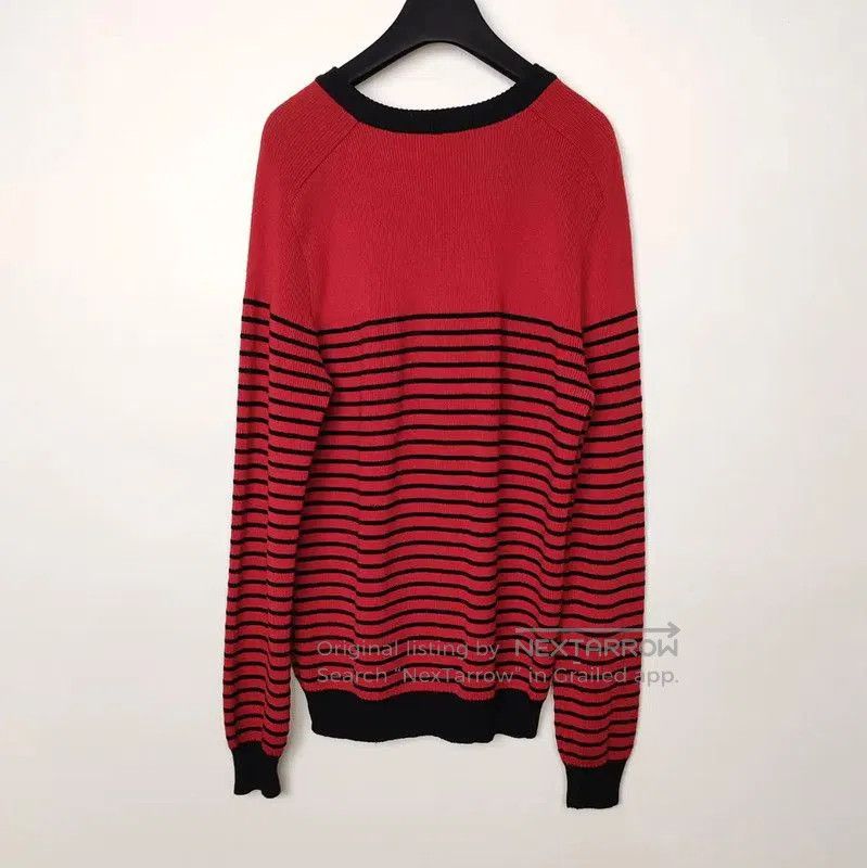 Balmain Balmain Red Striped Wool Pullover Sweater . Size US L / EU 52-54 / 3 - 2 Thumbnail