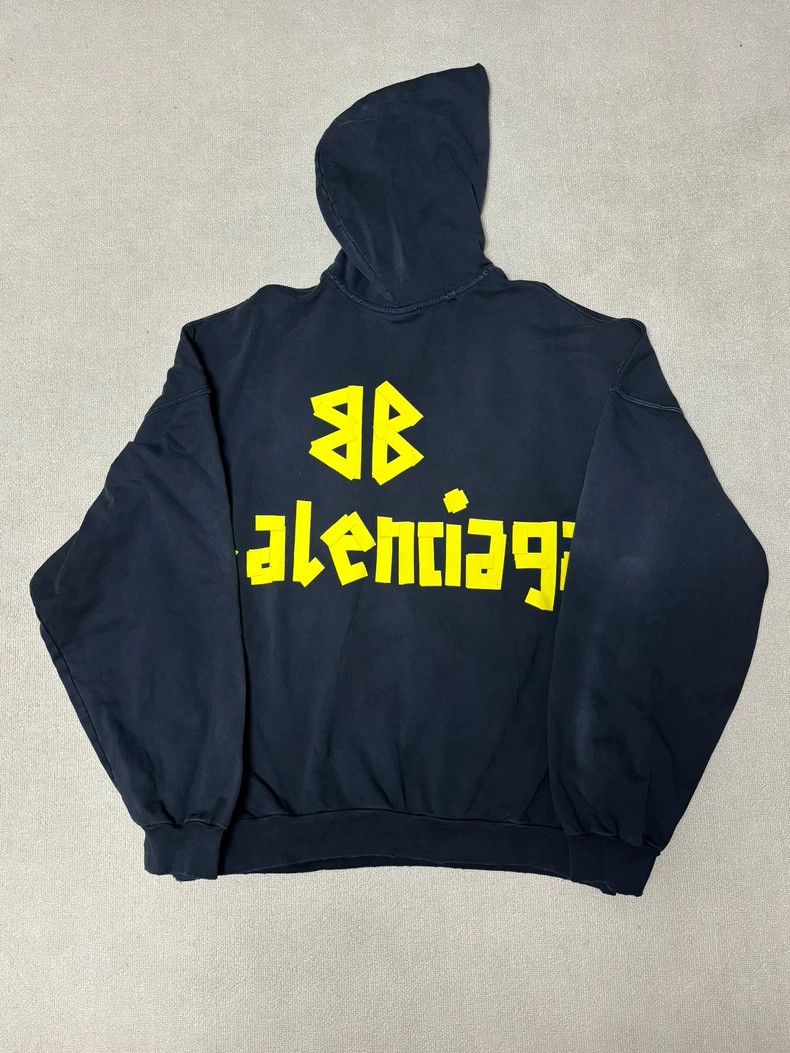 Balenciaga Balenciaga 23SS Tape TAPE TYPE Masking Paper hoodie 2502-Ne Size US M / EU 48-50 / 2 - 2 Thumbnail