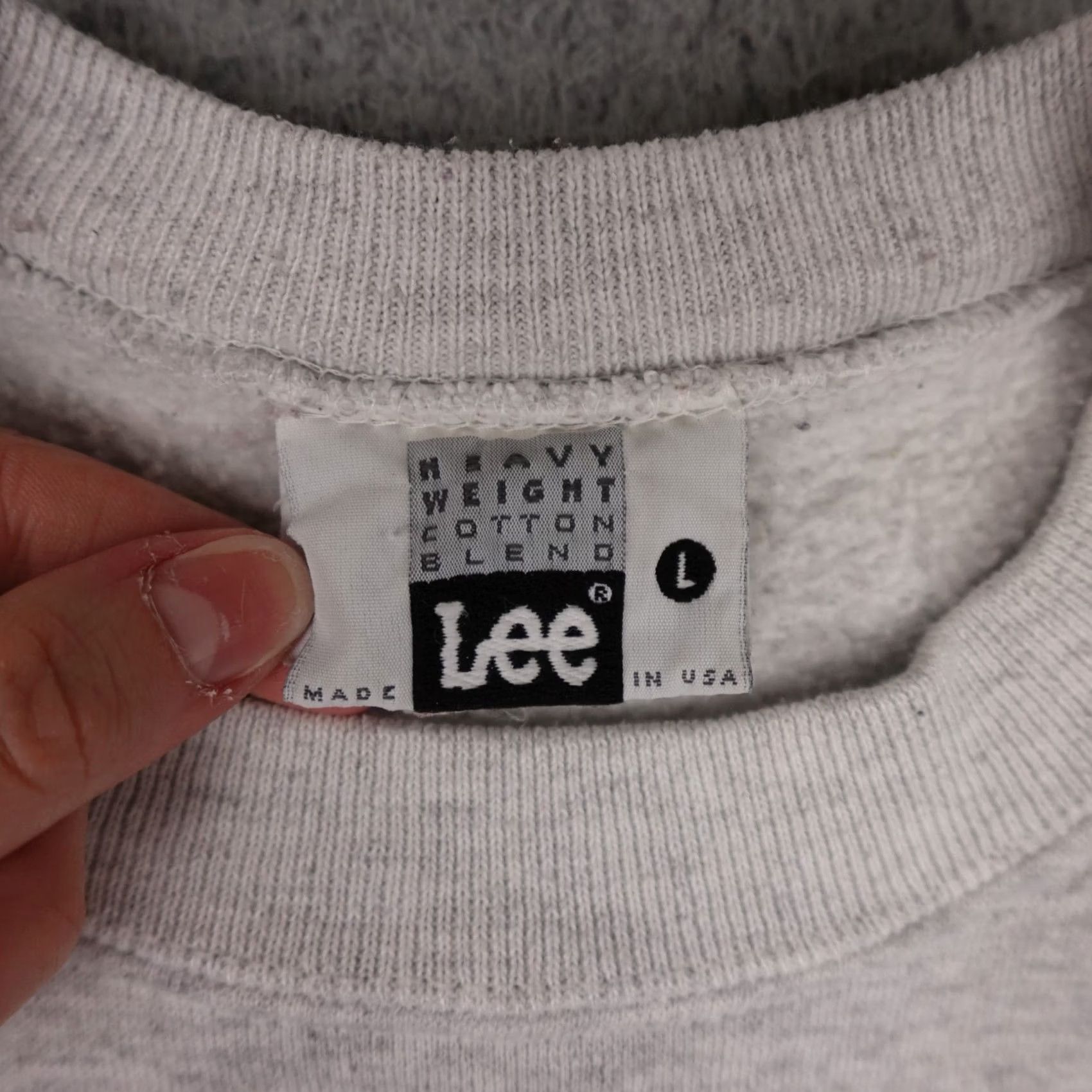 Lee VINTAGE Lee Sweatshirt Womens Large Gray Embroidered Made In USA 90s Crewneck Pullover Sweatshirt Womens Large Gray Embroidered USA 90s Lee Size L / US 10 / IT 46 - 2 Thumbnail