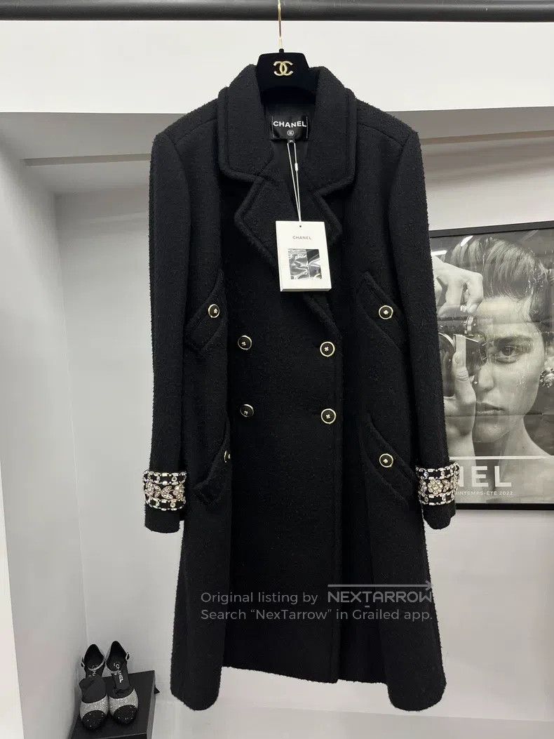 Chanel Chanel Kangpeng Street Series Black Heavy Industry Coat Size XXS / US 00 / IT 34 - 1 Thumbnail