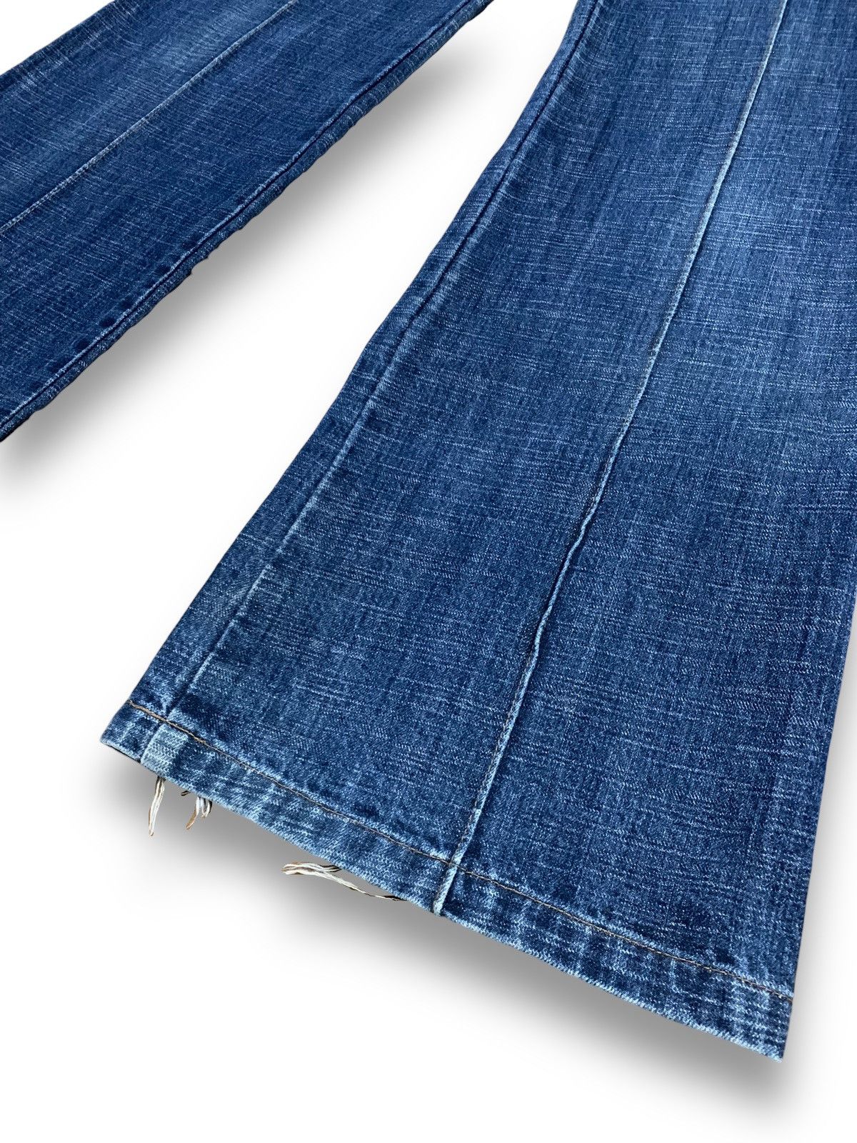 Japanese Brand Vintage Camel Road Faded Wash Flare Bell Bottom Panel Jeans Size US 31 - 9 Thumbnail