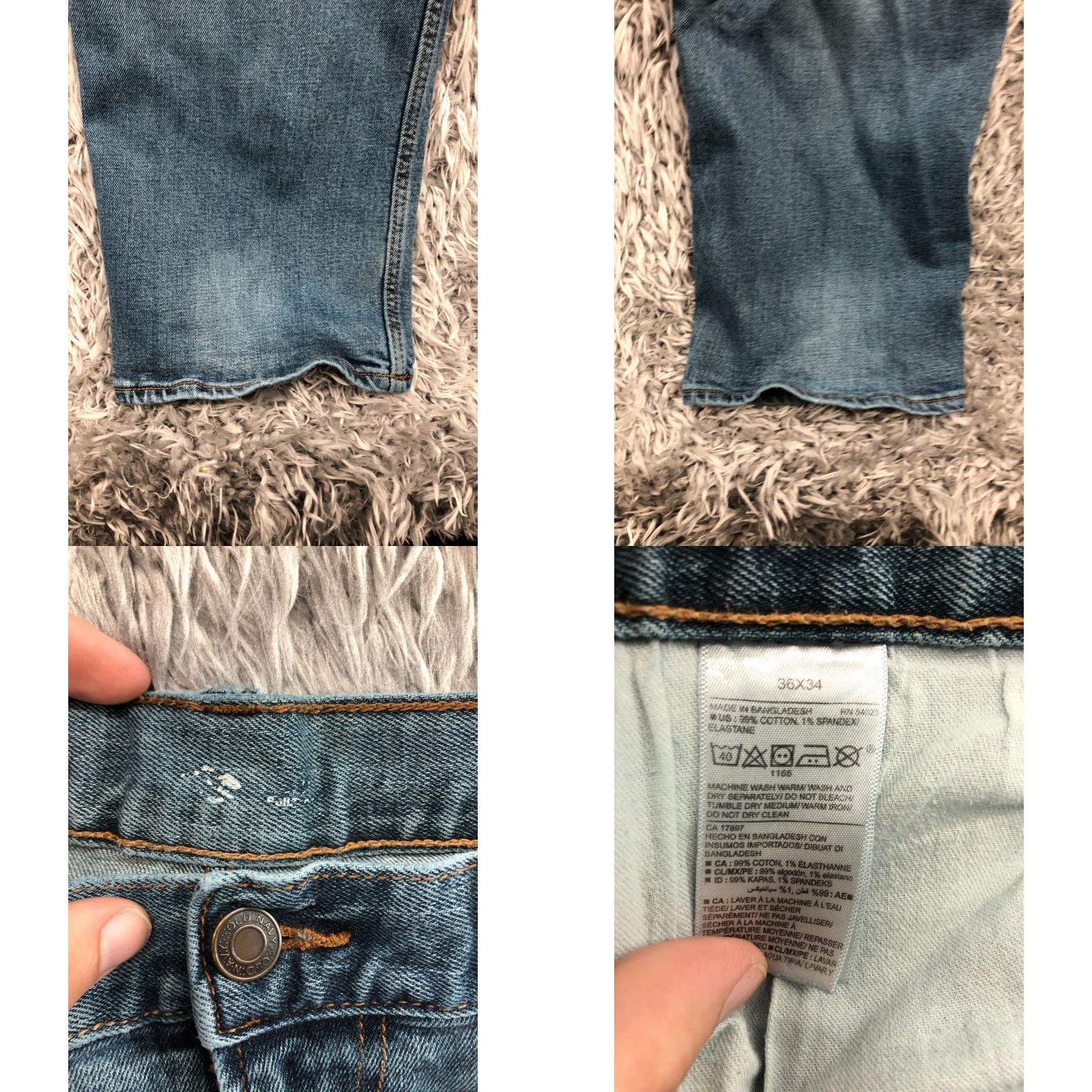 Old Navy Old Navy Straight Jeans Mens 36x34 Mid Rise Medium Wash Blue Denim 5-Pocket Regular Fit Baggy Style Logo Jeans Mens Blue Straight 36 34 Size US 36 / EU 52 - 8 Thumbnail