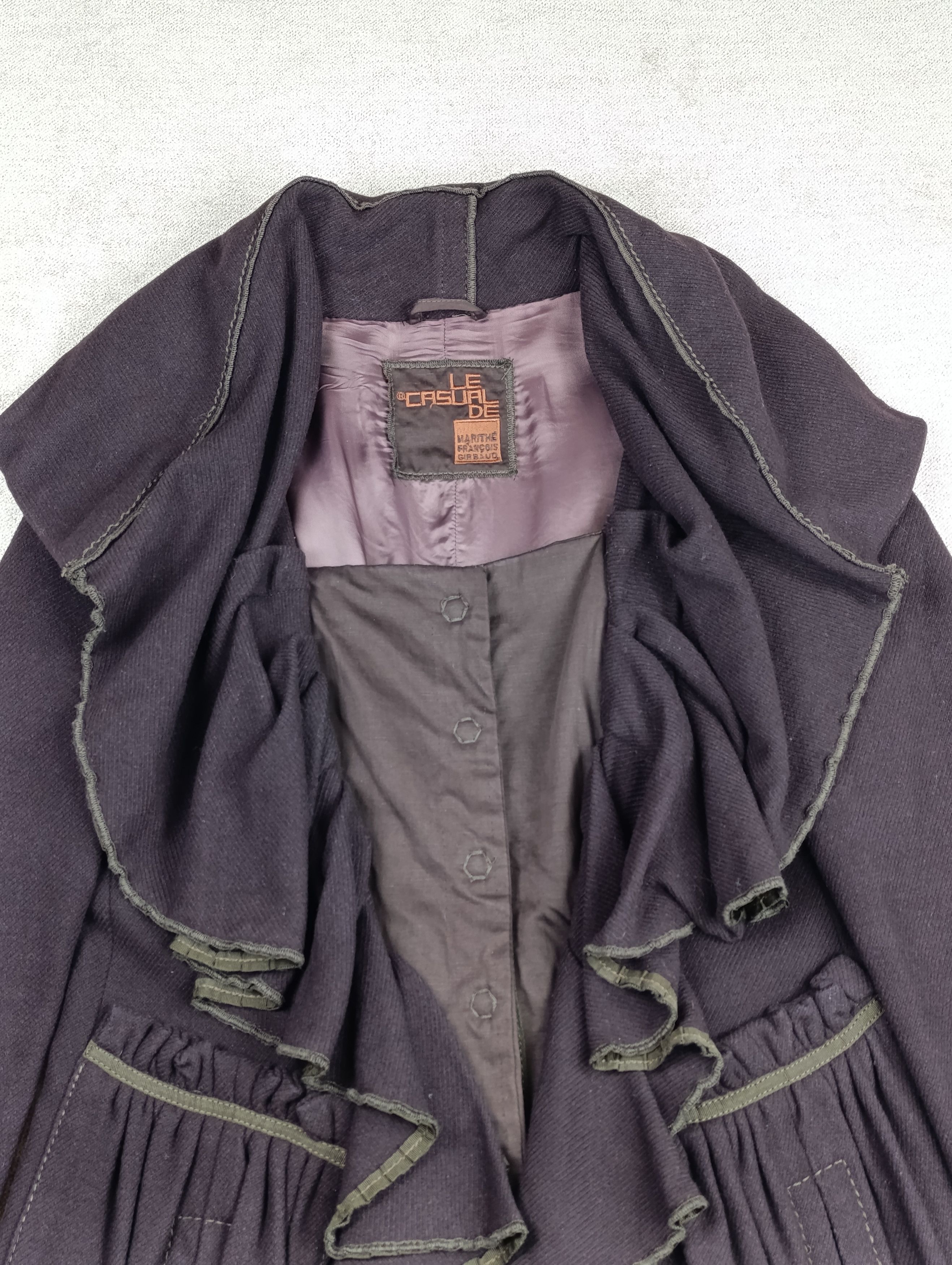 Marithe + Francois Girbaud MARITHE FRANCOIS GIRBAUD AVANT GARDE WOOL CORSET WOMENS COAT Size L / US 10 / IT 46 - 2 Thumbnail
