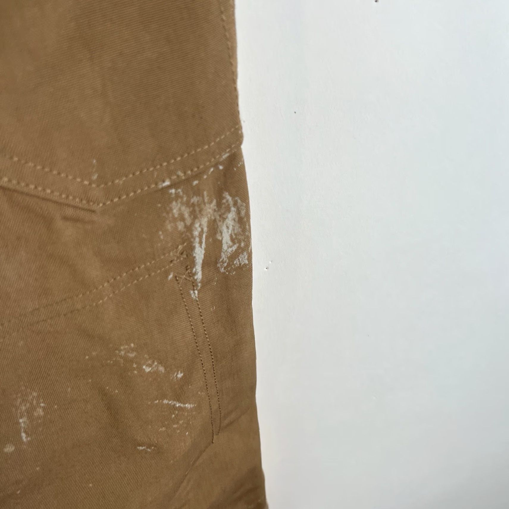 Vintage VINTAGE Duck Cargo Pants Men's Size 34 X32 Cotton Workwear Distressed Zipper Tan Size US 34 / EU 50 - 5 Thumbnail