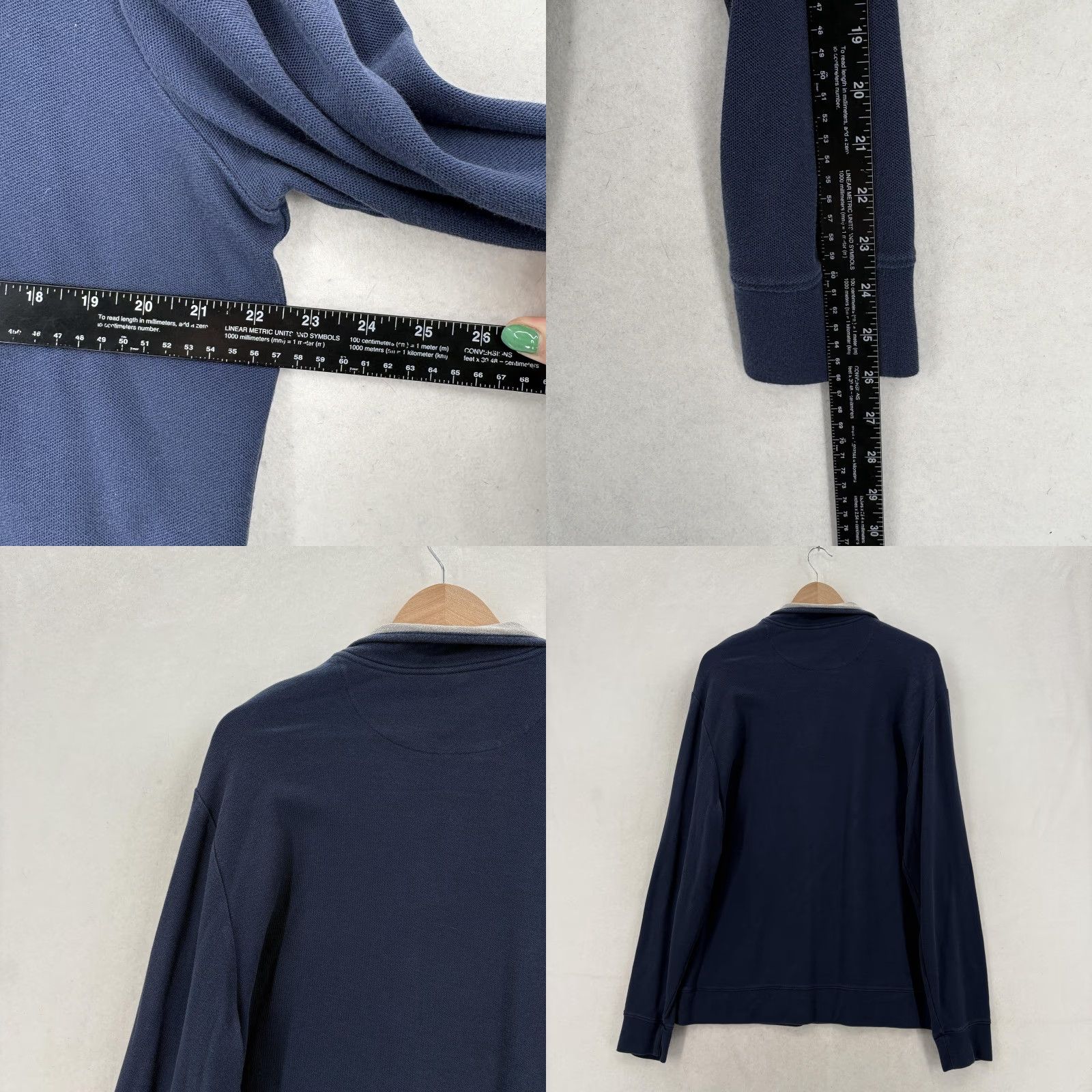 Vineyard Vines Vineyard Vines Sweatshirt Mens Large Blue Pima Cotton Quarter Zip Whale Preppy Size US L / EU 52-54 / 3 - 8 Thumbnail