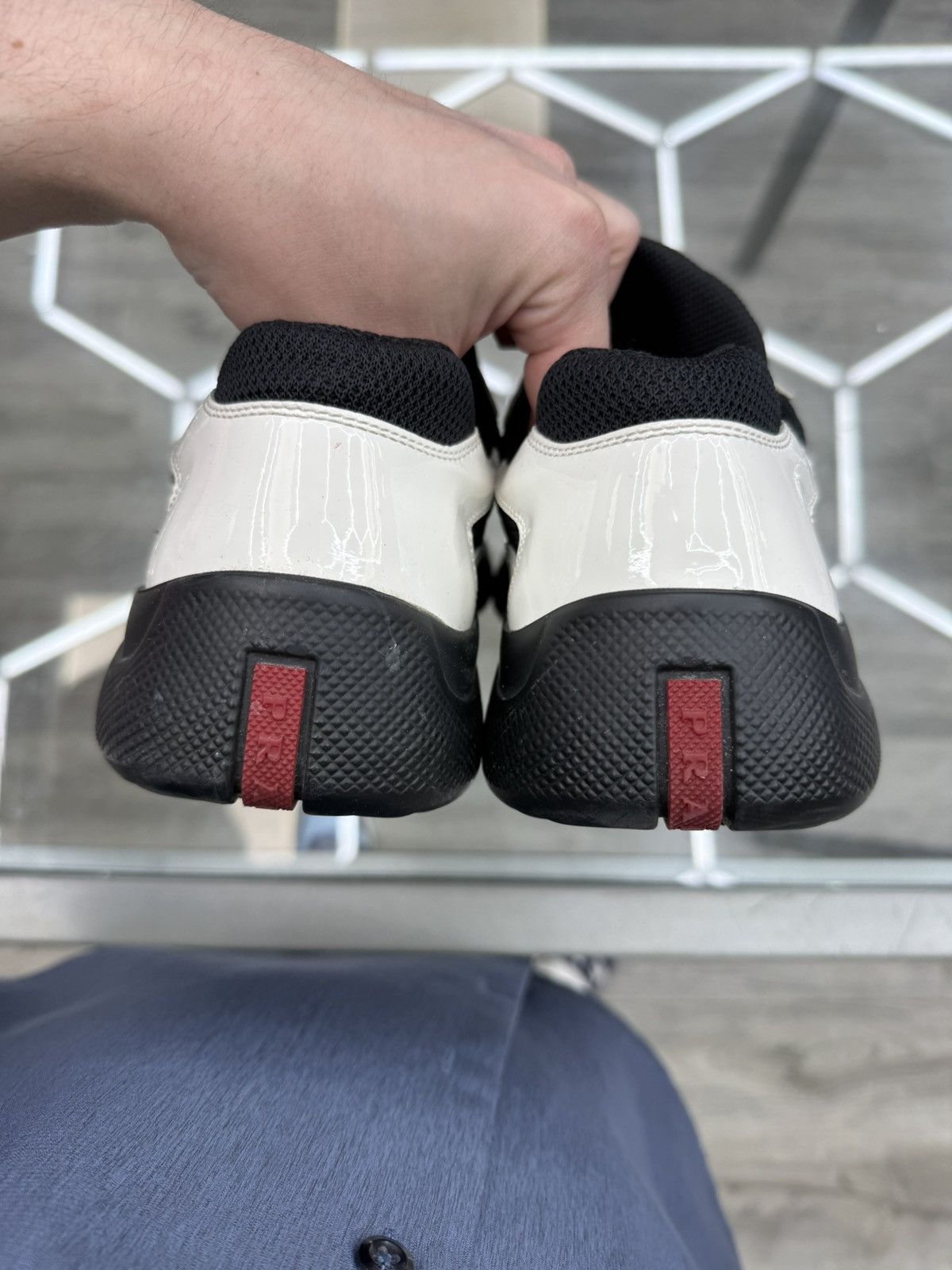 Prada Prada Cup Sneakers - White/Black Size US 8 / EU 41 - 6 Thumbnail