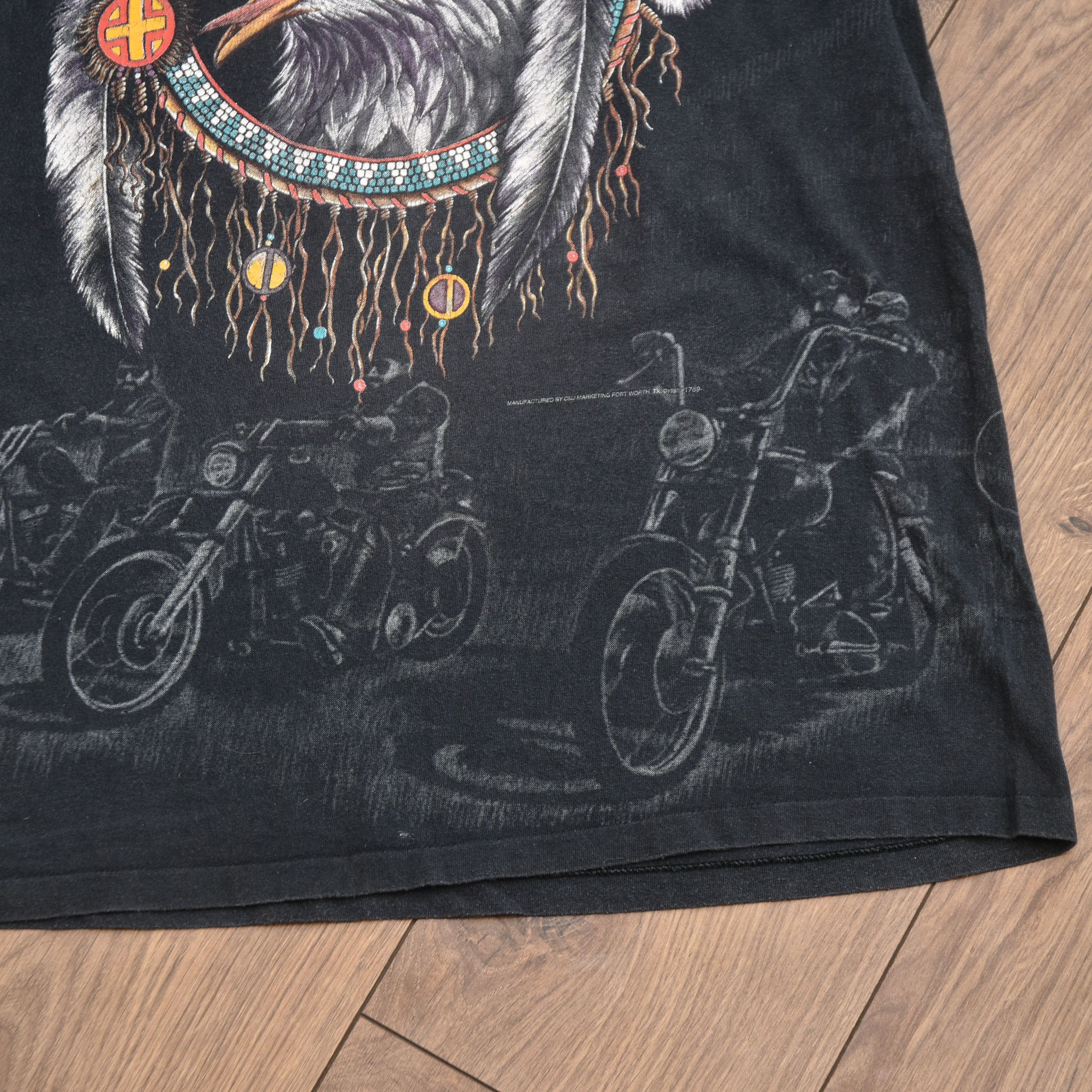 Vintage Vintage 1993 CMJ Bikers Eagle USA Thunder Faded Tee Y2K Size US L / EU 52-54 / 3 - 6 Thumbnail