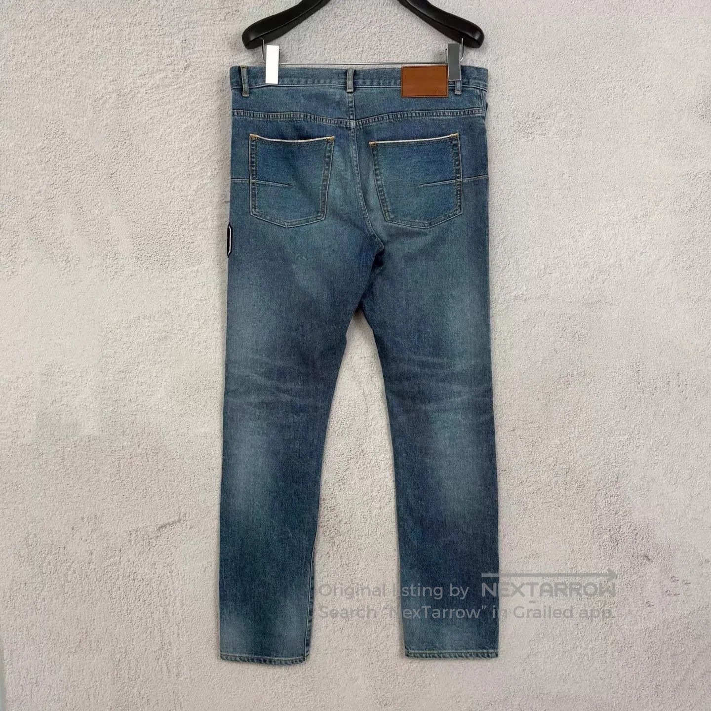 Dior Blue Denim Jeans with Embroidered Patch. Size US 26 / EU 42 - 2 Thumbnail