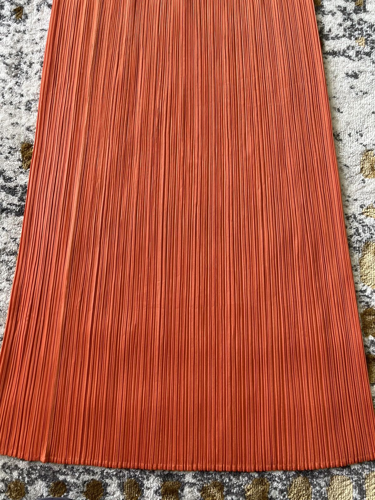 Pleats Please Issey Miyake Vintage Pleats Please Issey Miyake orange skirt Size 22" - 3 Thumbnail