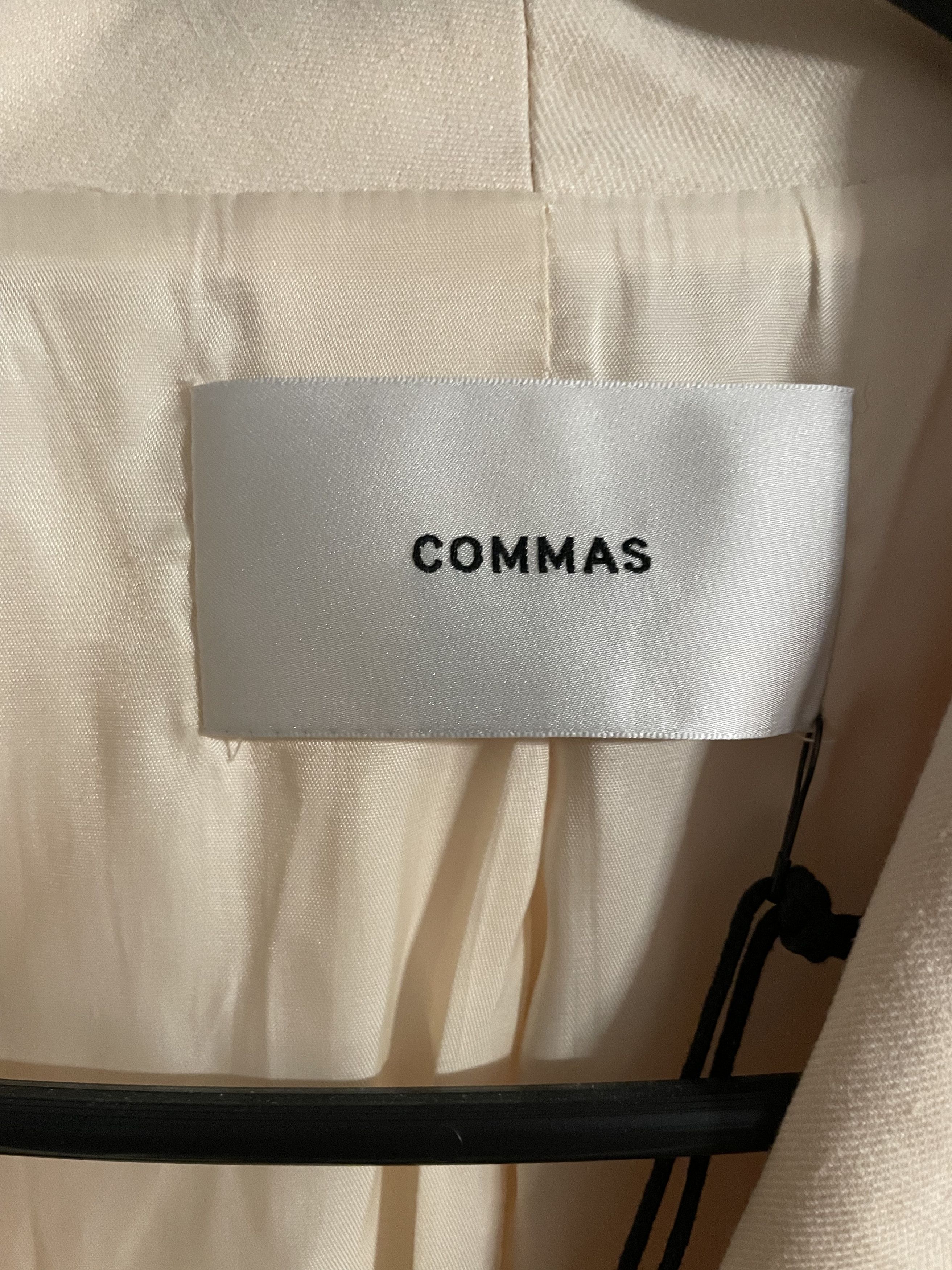 Designer COMMAS Embellished Shawl Collar Jacket Capron Cream BNWT M Size 38R - 4 Thumbnail