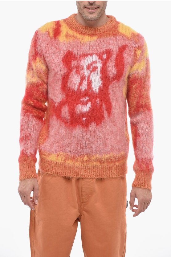 image of Peter Doig X Dior Crew Neck Mohair Blend Pullover, Men's (Size Small)