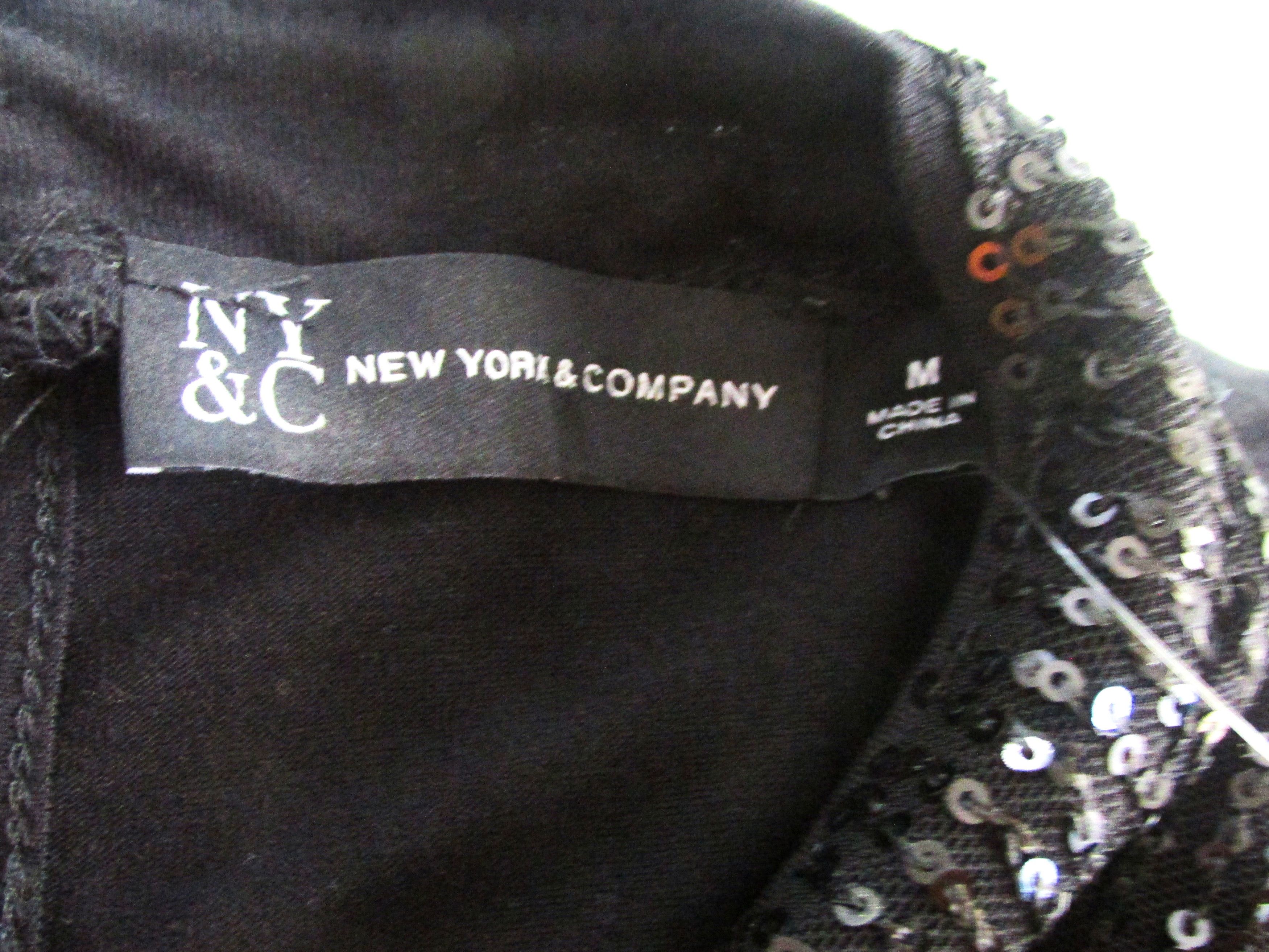 Other NY & Co. (NWT) Women's Sequined Knit Top Size Med Size M / US 6-8 / IT 42-44 - 2 Thumbnail