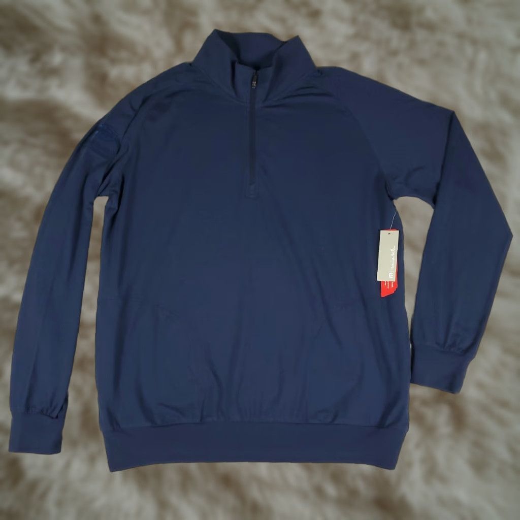 TravisMathew Travis Mathew Mens Large Blue Dennys 1/4 Zip Pullover Sweatshirt Sweater Size US L / EU 52-54 / 3 - 1 Thumbnail