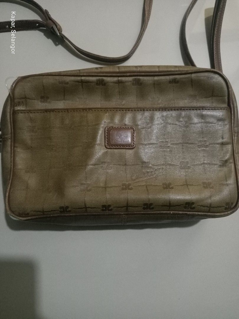 Andre Courreges × Courreges × Designer Vintage Courreges leather bag monogram Size ONE SIZE - 2 Thumbnail